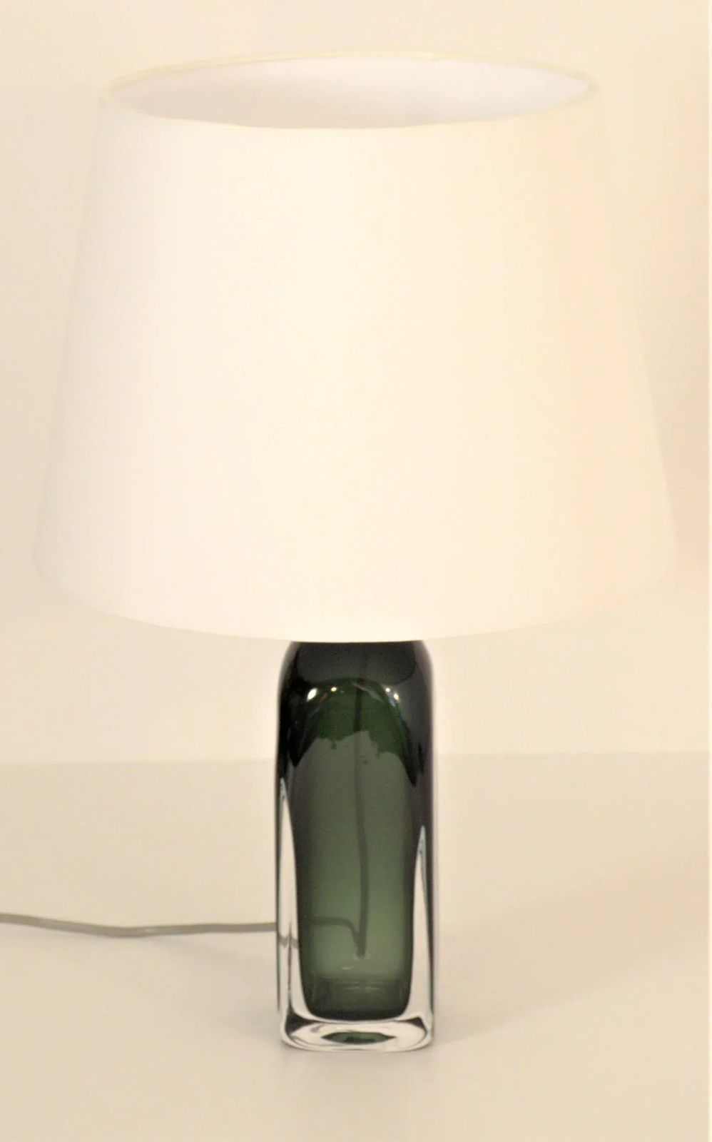 Doublecoated Blue Green Glass Table Lamp By Carl Fagerlund For Orrefors, 1950s