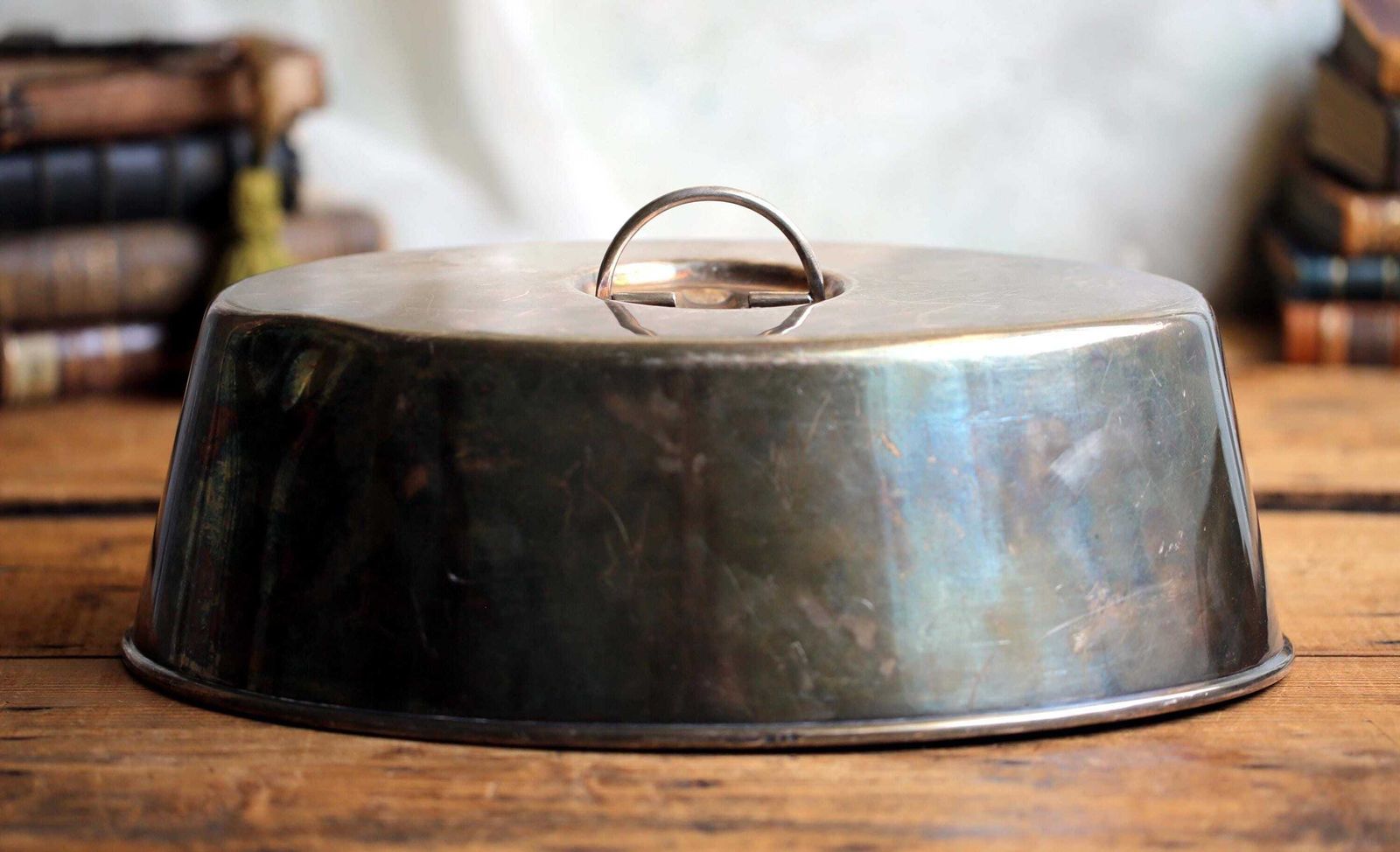 Antique Christofle Silver Plate Food Dome: French Art Deco Cloche photo buy
