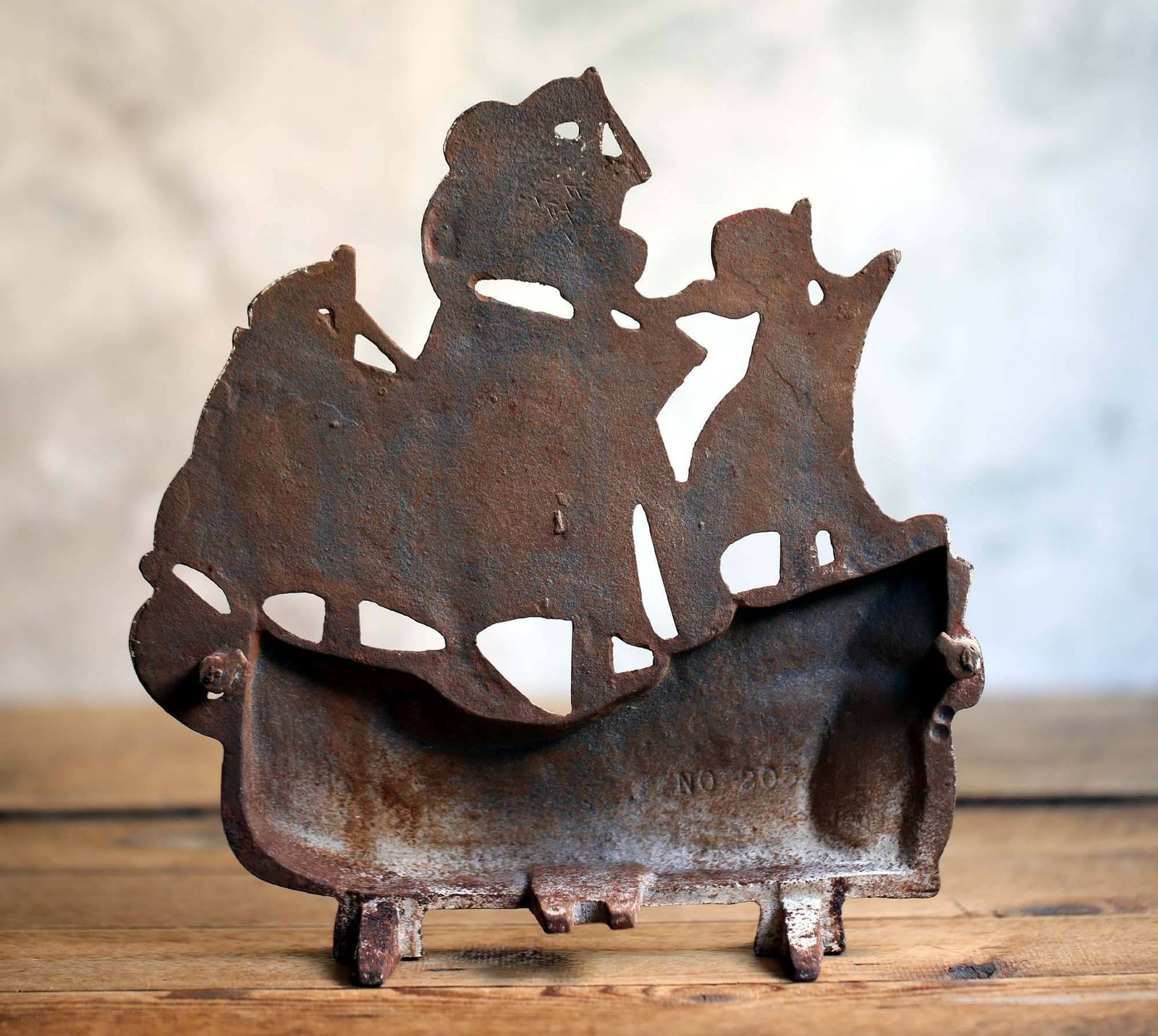 Antique French Sailing Ship Door Stop Nautical Theme Decor Boat Cast Iron Doorstop photo 125.0