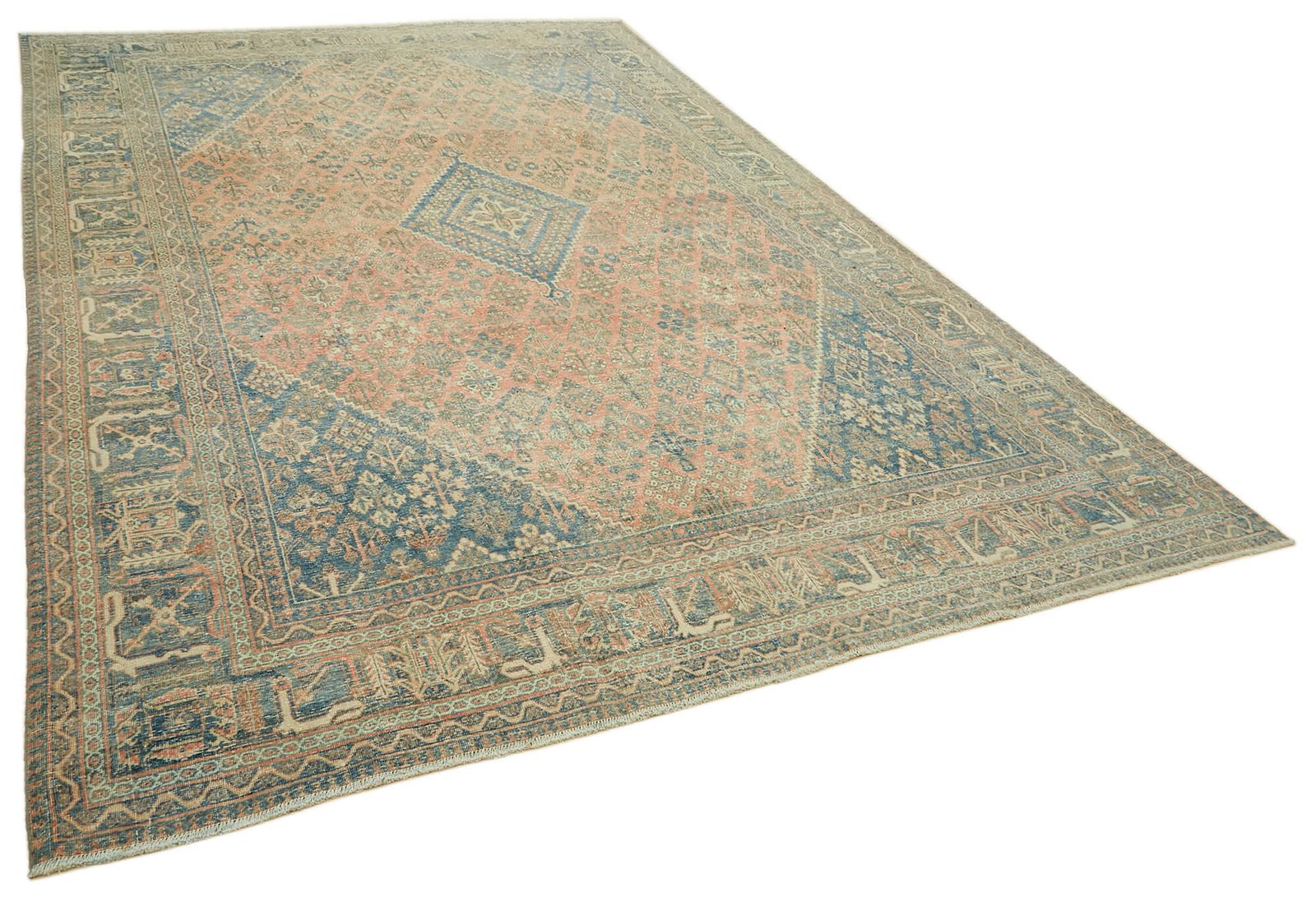 Handmade Beige Vintage Large Area Rug 263 Cm X 381 Cm photo furniture