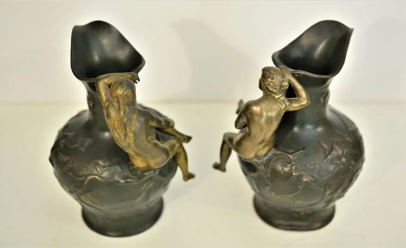 Art Nouveau Pitchers From Charles Théodore Perron, 1900s, Set Of 2 photo 998.0