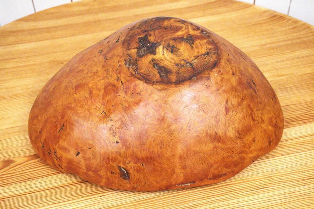 Home Decor Large Swedish Folklore Birch Burl Wooden Bowl, 1890s photo