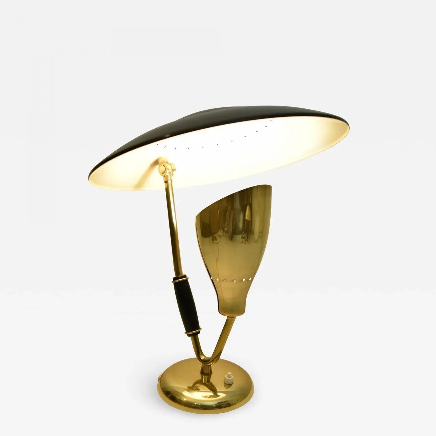 Danish Brass And Steel Table Lamp By Svend Aage Holm Sörensen For Holm Sørensen & Co, 1950s photo vinterior