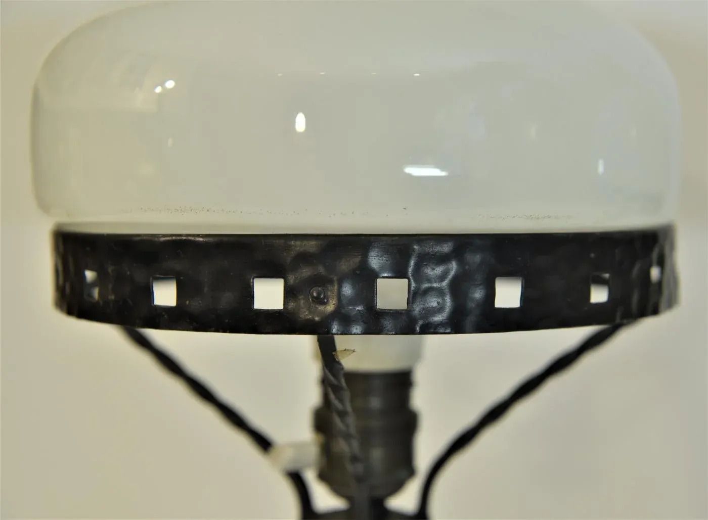 Art Noueau Swedish Wrought Iron And Blown Glass Table Lamps, 1915, Set Of 2 photo 1293.0