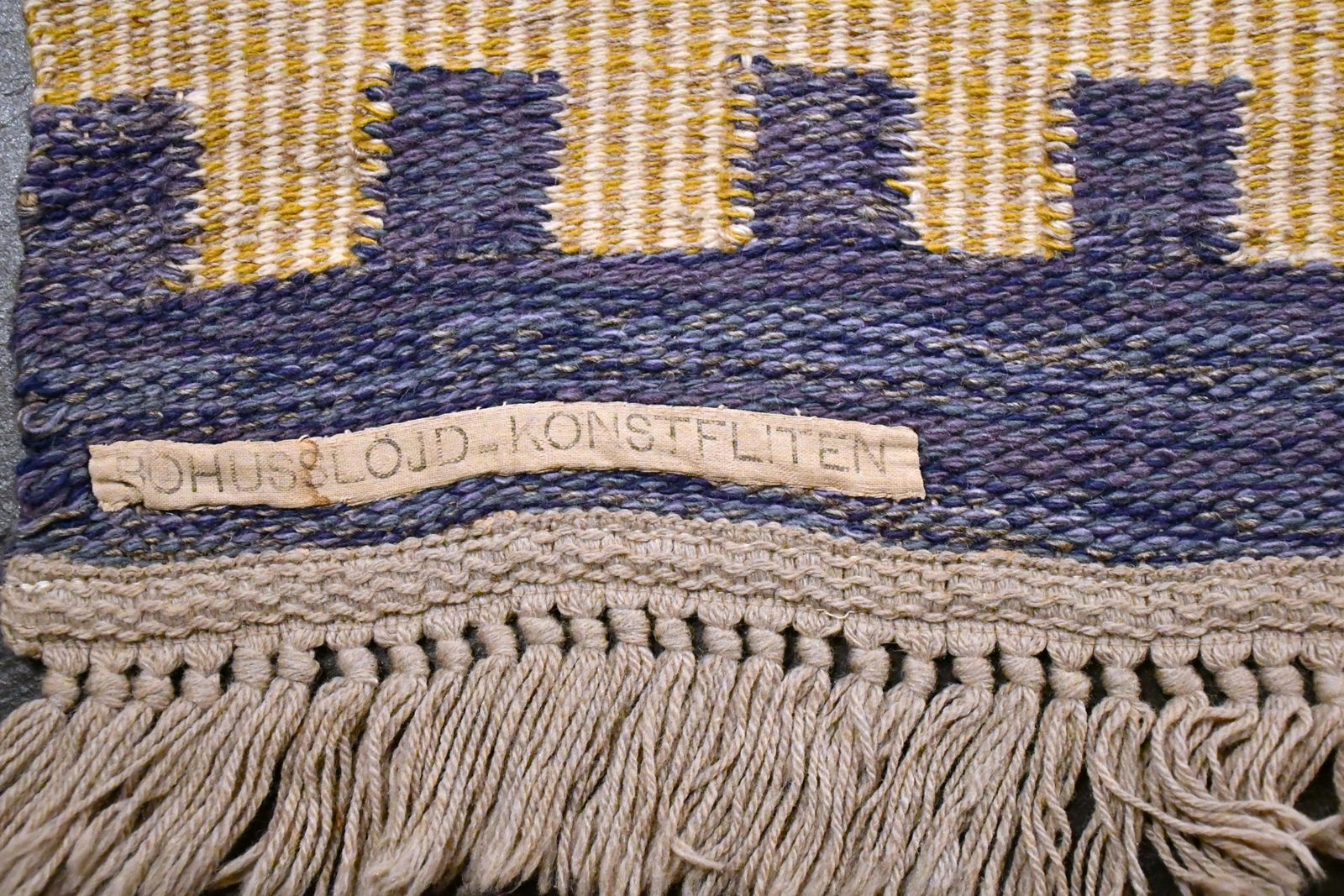 Vintage Swedish Handwoven Röllakan Wool Rug By Konstfliten, 1950s photo 1695.0