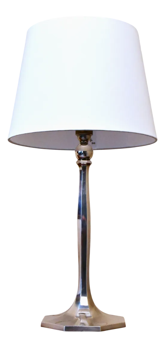 Swedish Silverplate Table Lamp From Herman Bergmans Konstgjuteri, 1920s