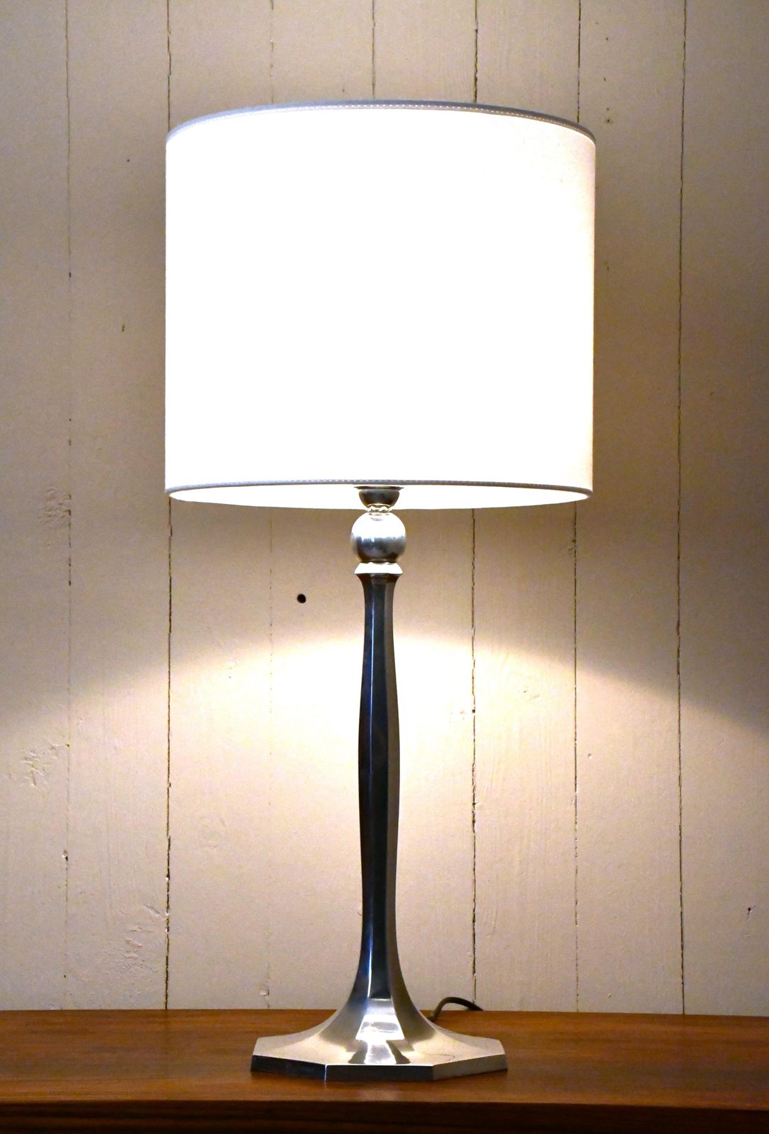 Swedish Silverplate Table Lamp From Herman Bergmans Konstgjuteri, 1920s photo furniture