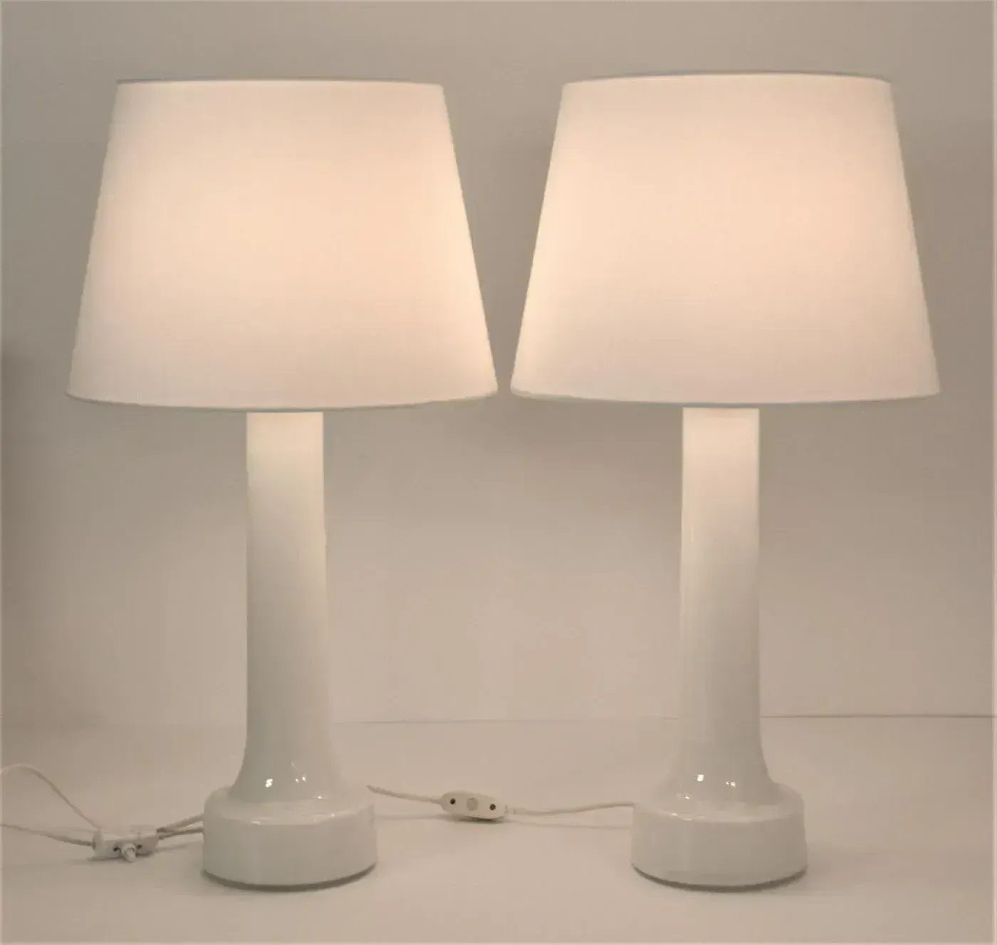 Large Art Glass Table Lamps By Bergboms, Sweden, 1960s, Set Of 2 photo furniture