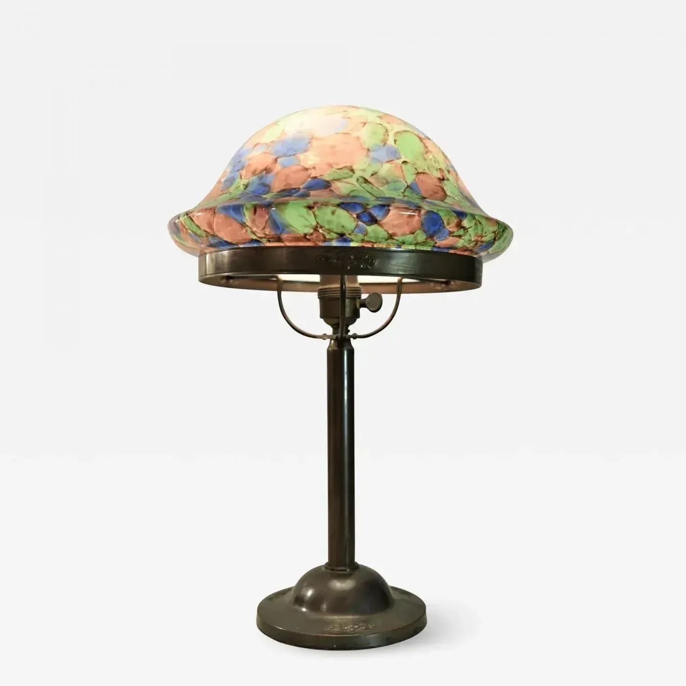 photo vinterior Swedish Grace Copper And Glass Table Lamp, Sweden, 1920s