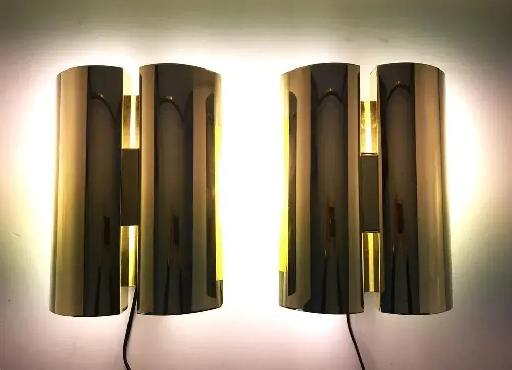 Swedish Brass Sconces From Fagerhult Belysning, 1980s, Set Of 2 photo furniture
