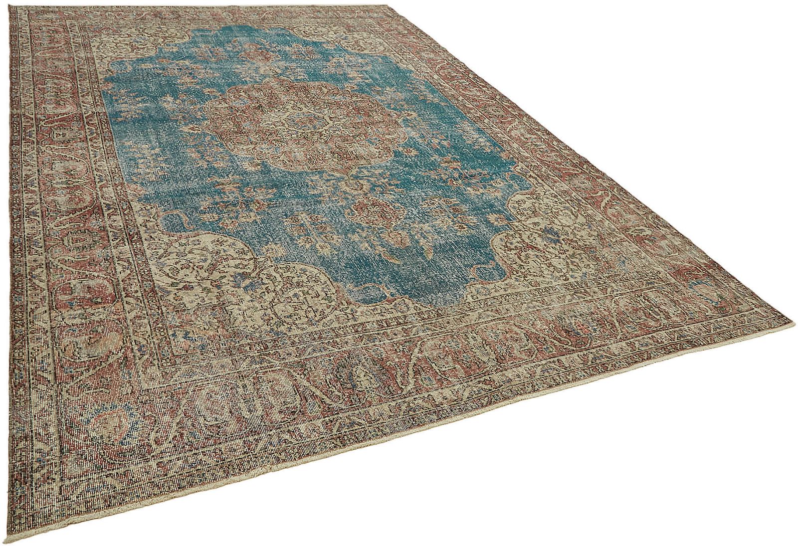 Handmade Beige Vintage Large Area Rug 265 Cm X 382 Cm photo furniture