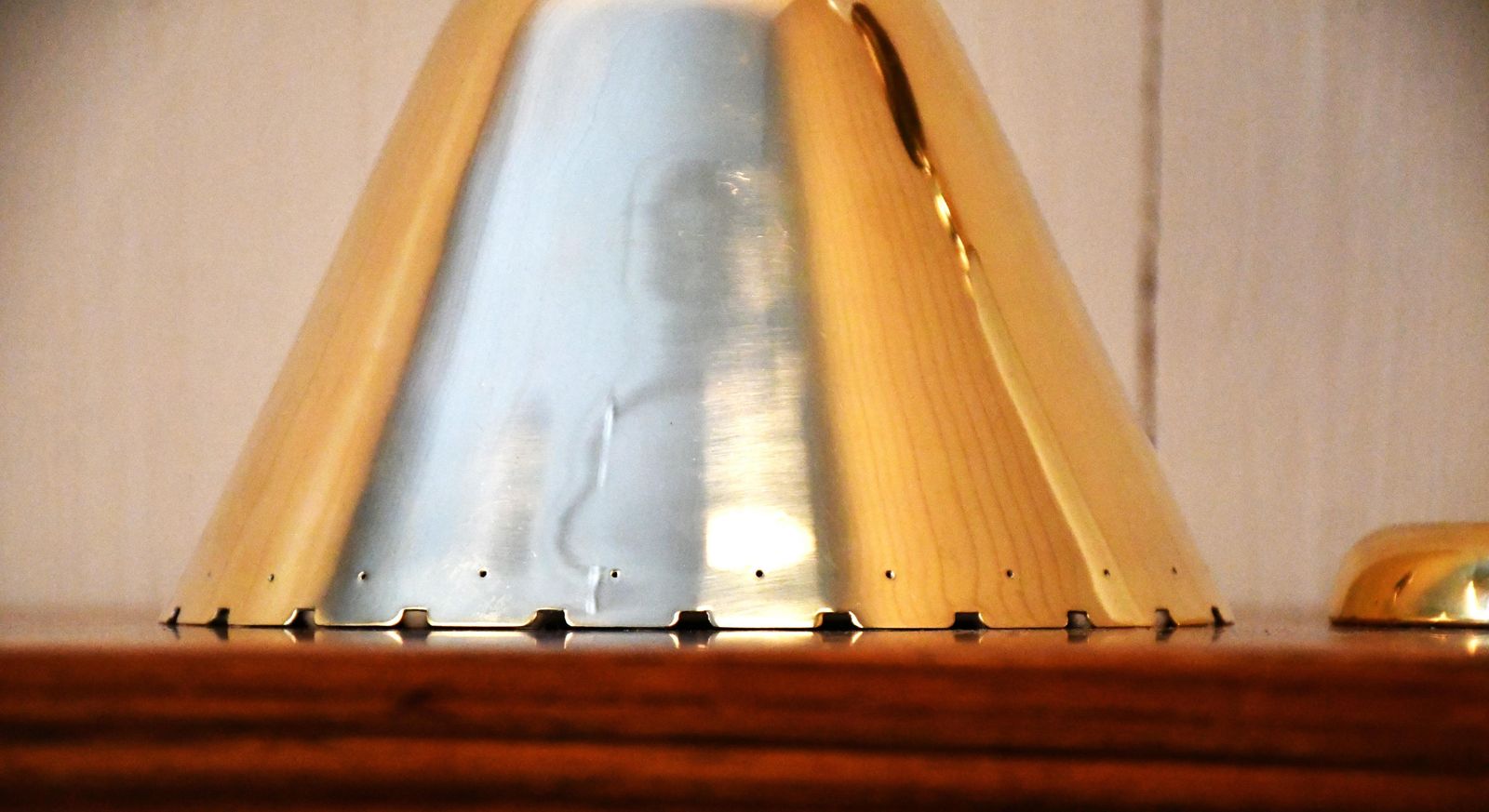 Lighting Very Rare Swedish Grace Period, Brass Table Lamp By Harald Notini For Böhlmarks 1930s photo