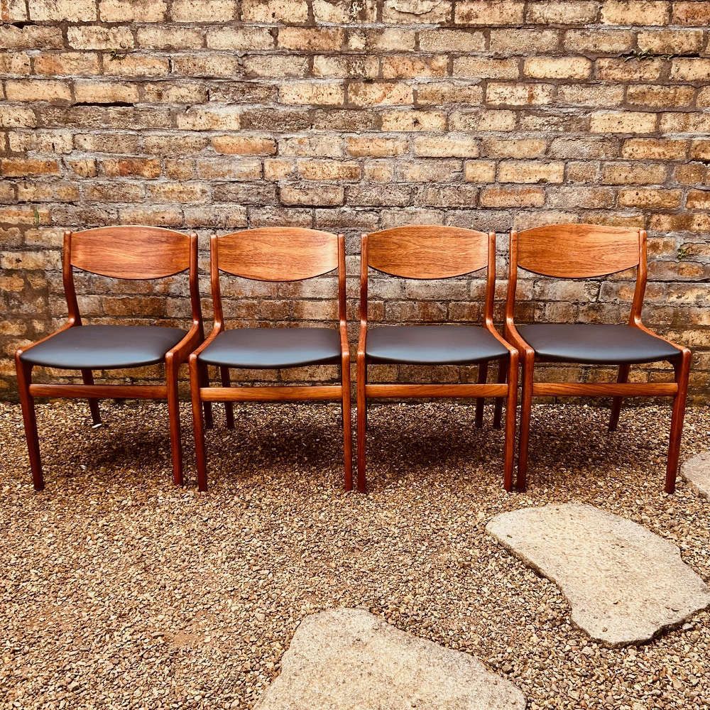 Danish Rosewood Dining Chairs, C.1960 – Set Of Four