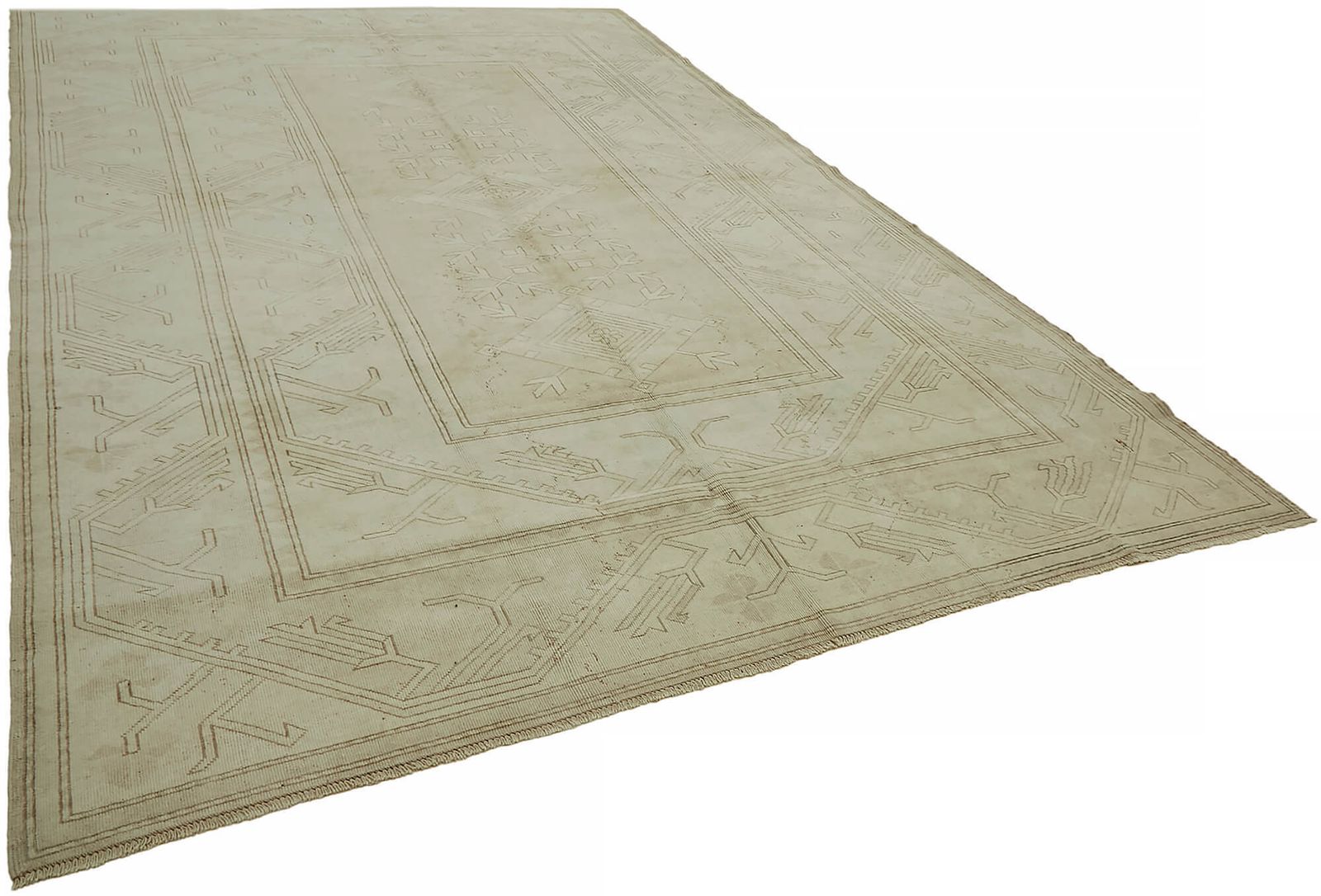 Handamde Beige Vintage Large Area Rug 264 Cm X 402 Cm photo furniture