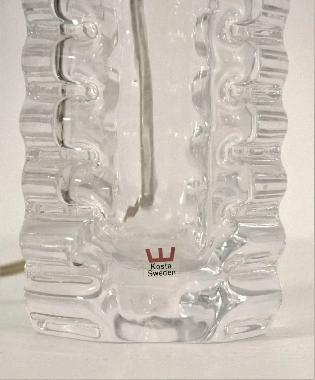 1016.0 Art Glass Table Lamp By Gustav Leek For Kosta, Sweden, 1960s photo