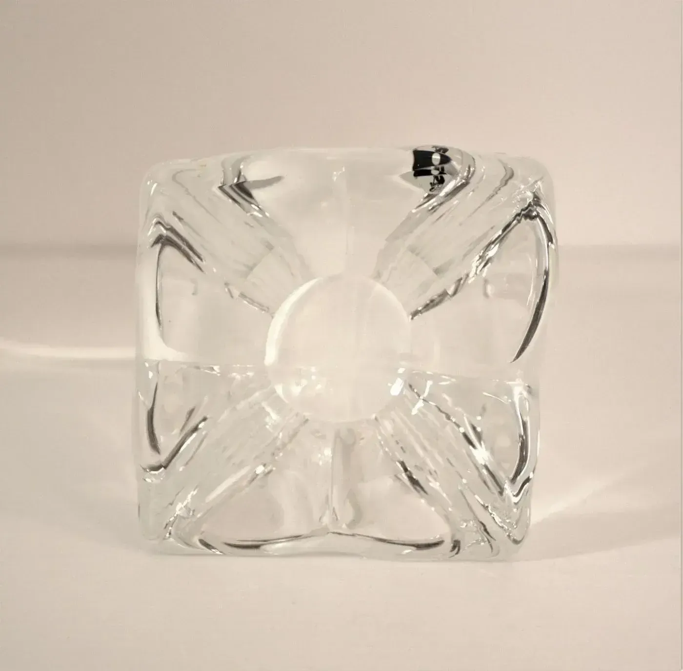 photo for sale Large Art Glass Table Lamp By Paul Kedelv For Flygsfors, 1950s
