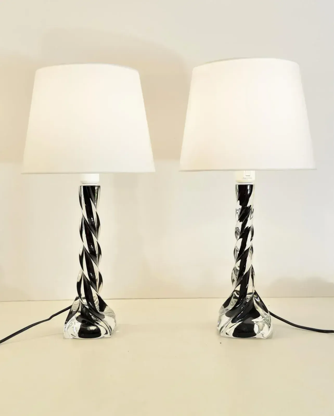 Table Lamps By Paul Kedelv For Flygsfors Glasbruk, 1950s, Set Of 2 photo 1543.0