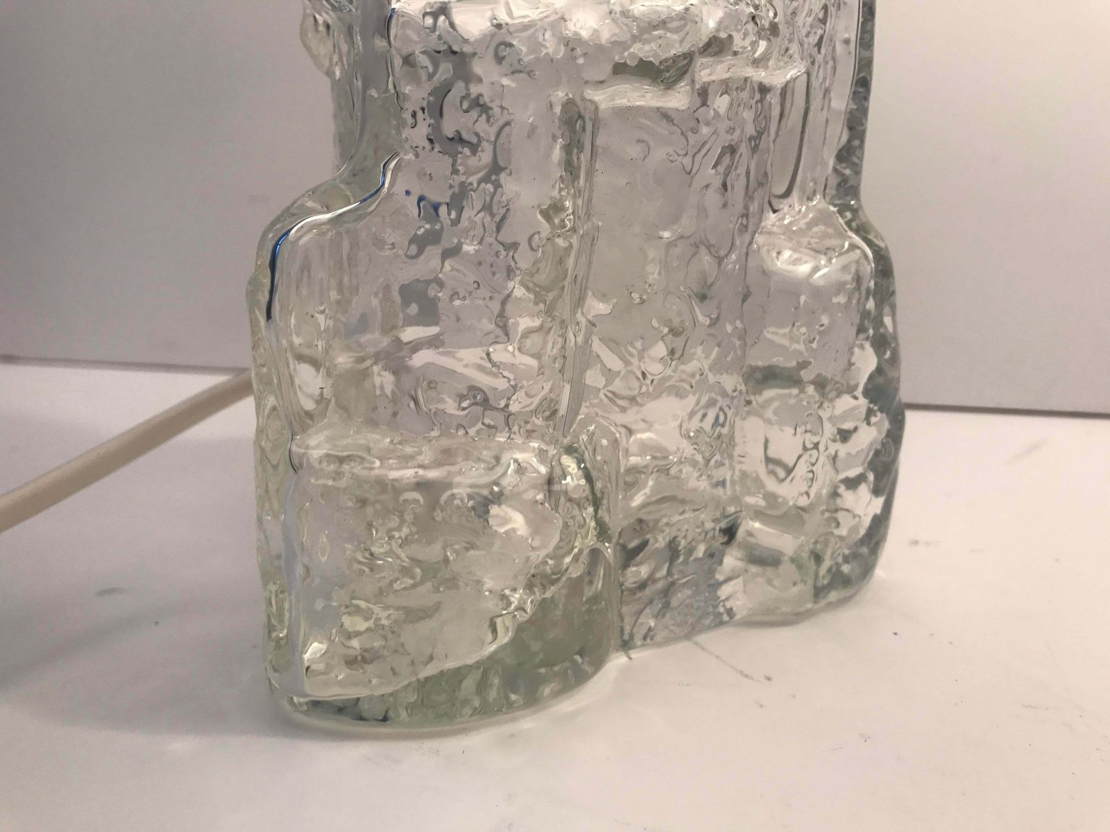 Swedish Art Glass Reijmyre Glasbruk Table Lamps, 1970s, Set Of 2 photo vintage