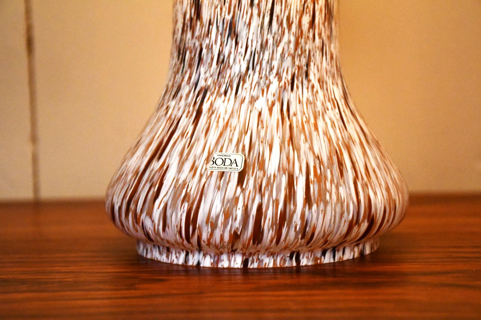 photo buy Swedish Artglass Mushroom Shaped Table Lamps By Monica Backström For Kosta Boda, 1970s, Set Of 2