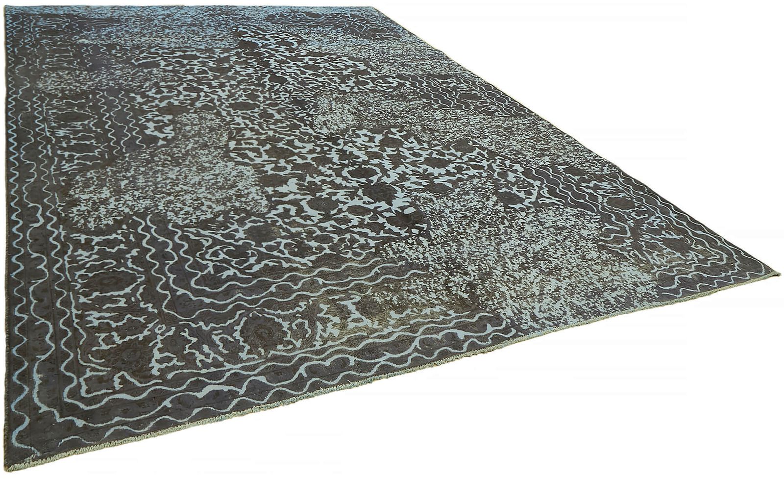 Handmade Grey Overdyed Large Area Rug 292 Cm X 396 Cm photo furniture