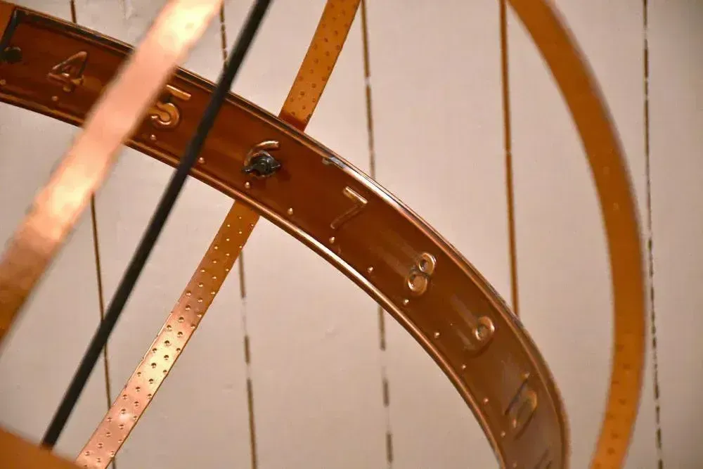 photo furniture Large Swedish Wrought Iron, Brass And Copper Garden Sundial, 1960s