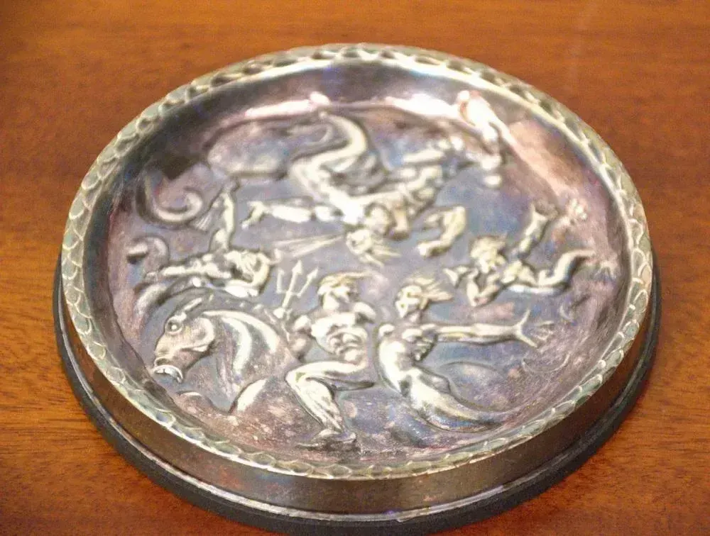Swedish Gab Sterlingsilver And Bakelite Coasters, Made After Carl Milles "Play Of The Winds" photo 116.0