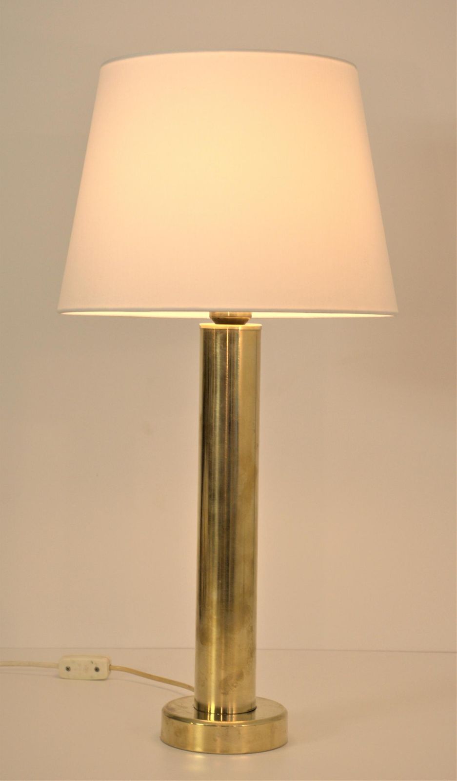 Large Swedish Modern Brass Table Lamps By Kosta Elarmatur, 1940s, Set Of 2 photo furniture