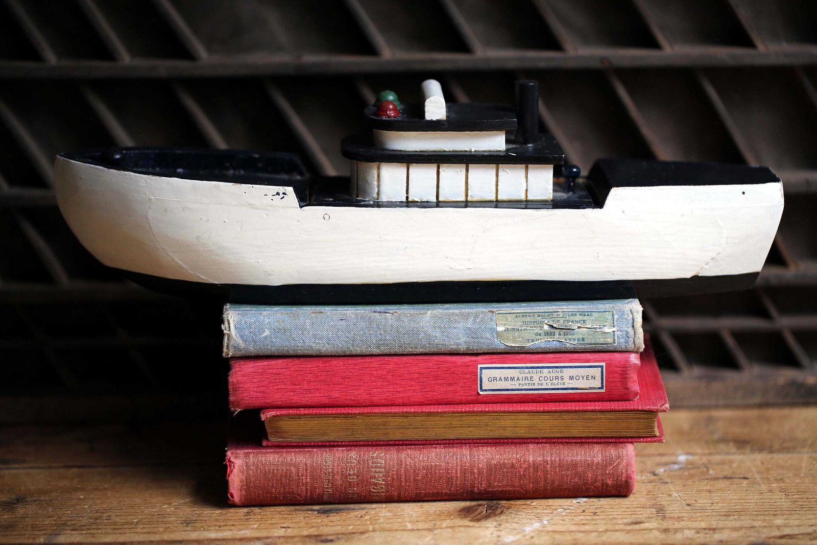 Vintage Model Wooden Boat Model Ship photo for sale
