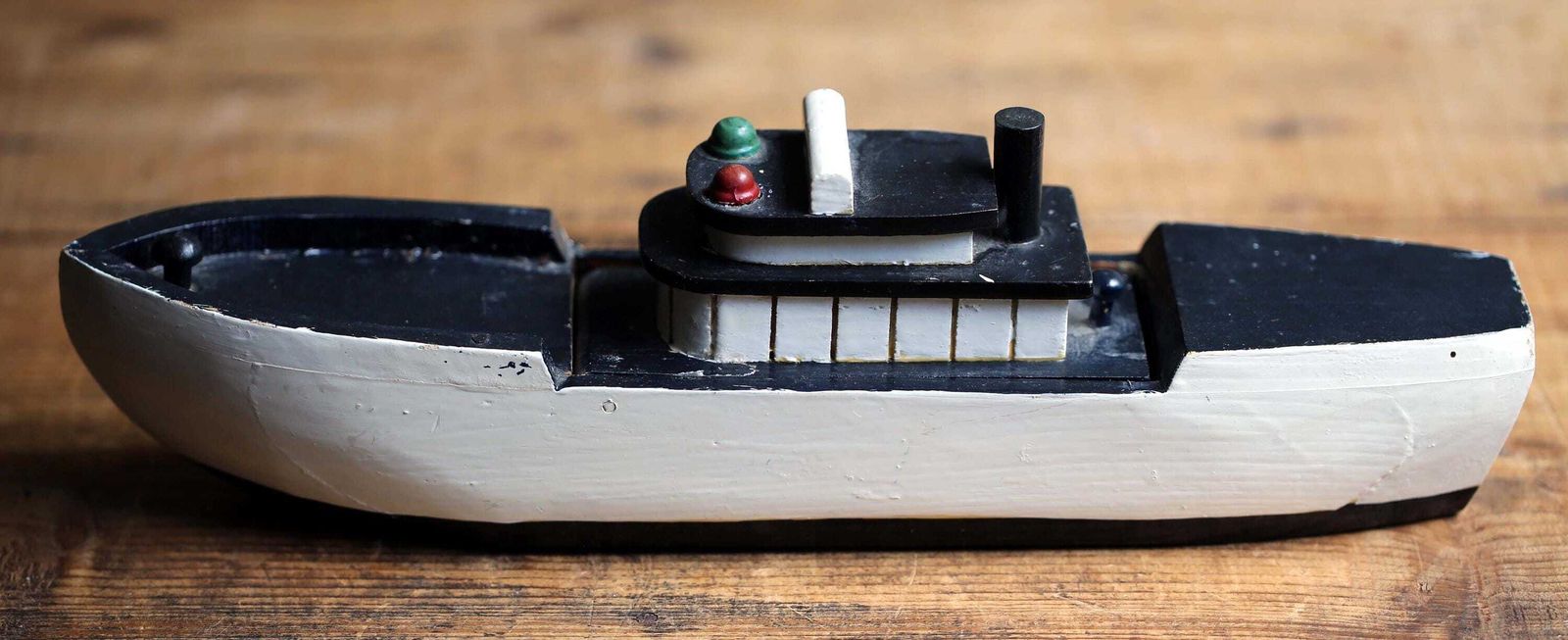 photo for sale Vintage Model Wooden Boat Model Ship