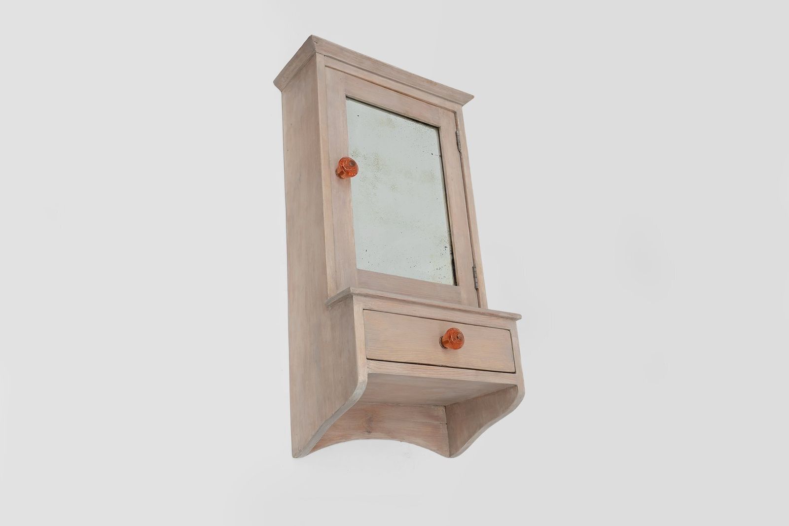 Art Deco French Wooden Medicine Cabinet With Mirror, 1920s photo vinterior