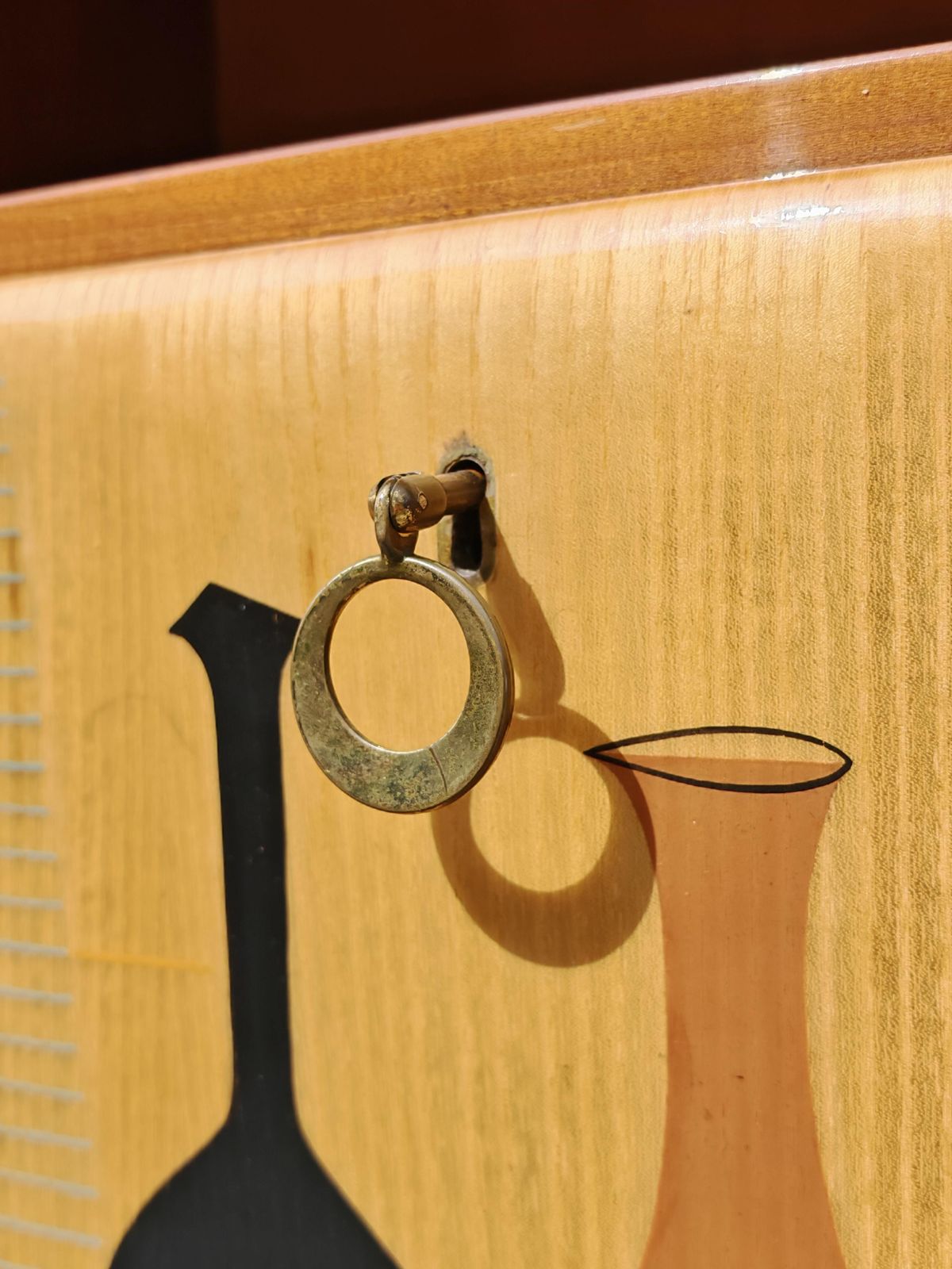 Mid Century Modern Dry Bar Cabinet Done In Mahogany, Italy 1950s photo vinterior