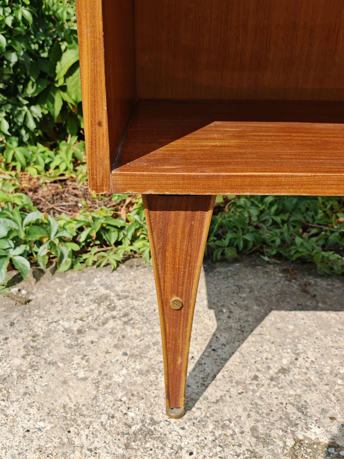 Mid Century Modern Dry Bar Cabinet Done In Mahogany, Italy 1950s photo vintage