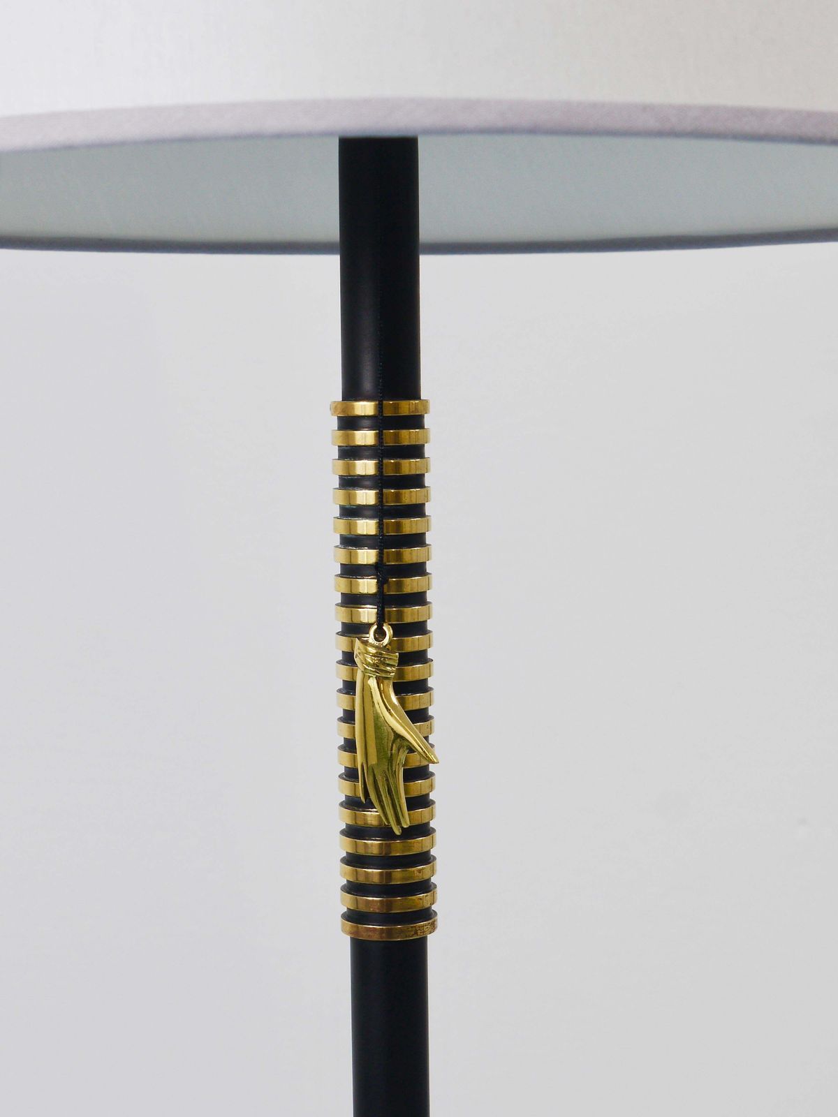 photo buy Rupert Nikoll Midcentury Brass Floor Lamp, Carl Aubock Hand Switch Austria, 1950