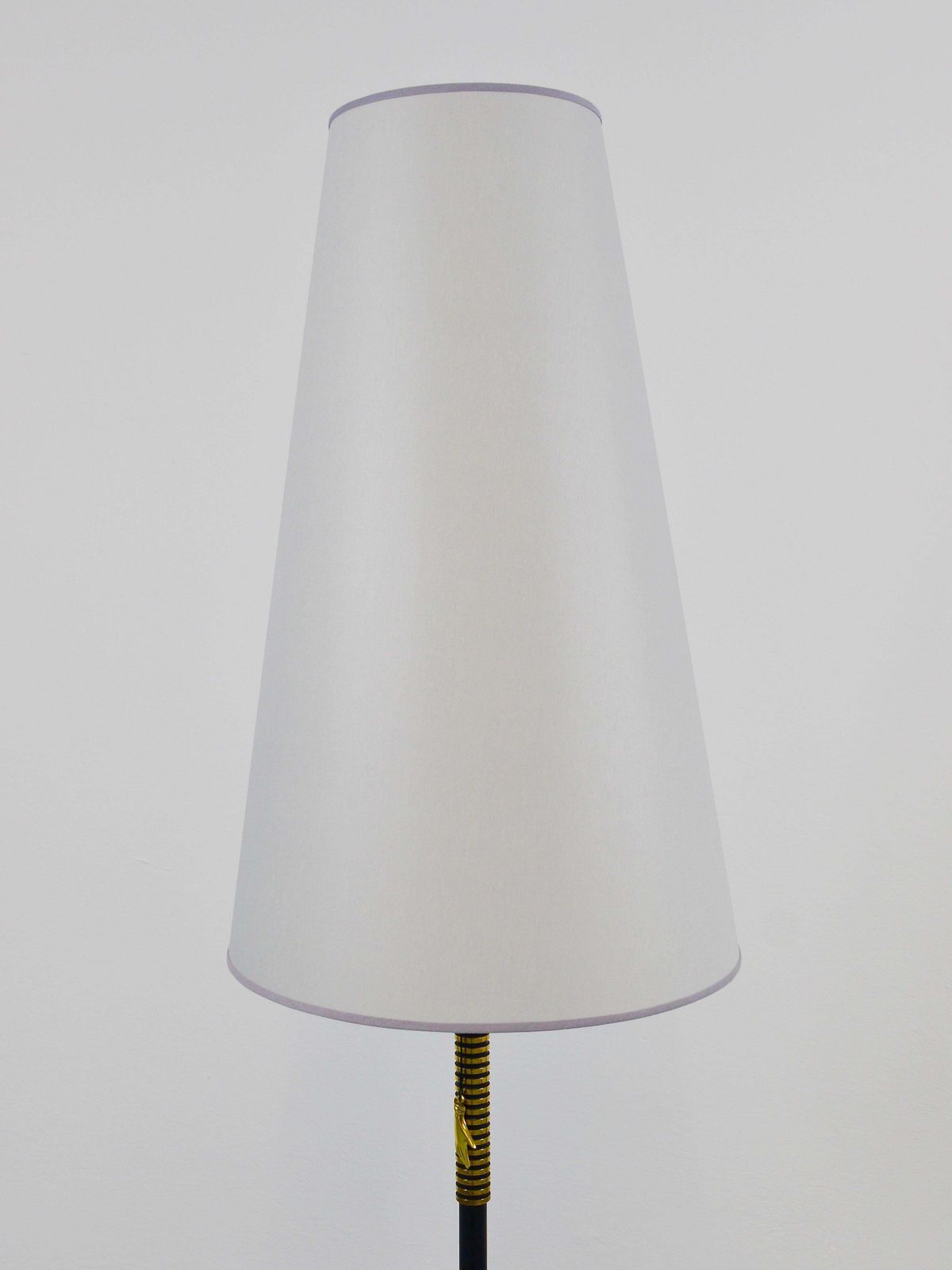 photo vintage Rupert Nikoll Midcentury Brass Floor Lamp, Carl Aubock Hand Switch Austria, 1950