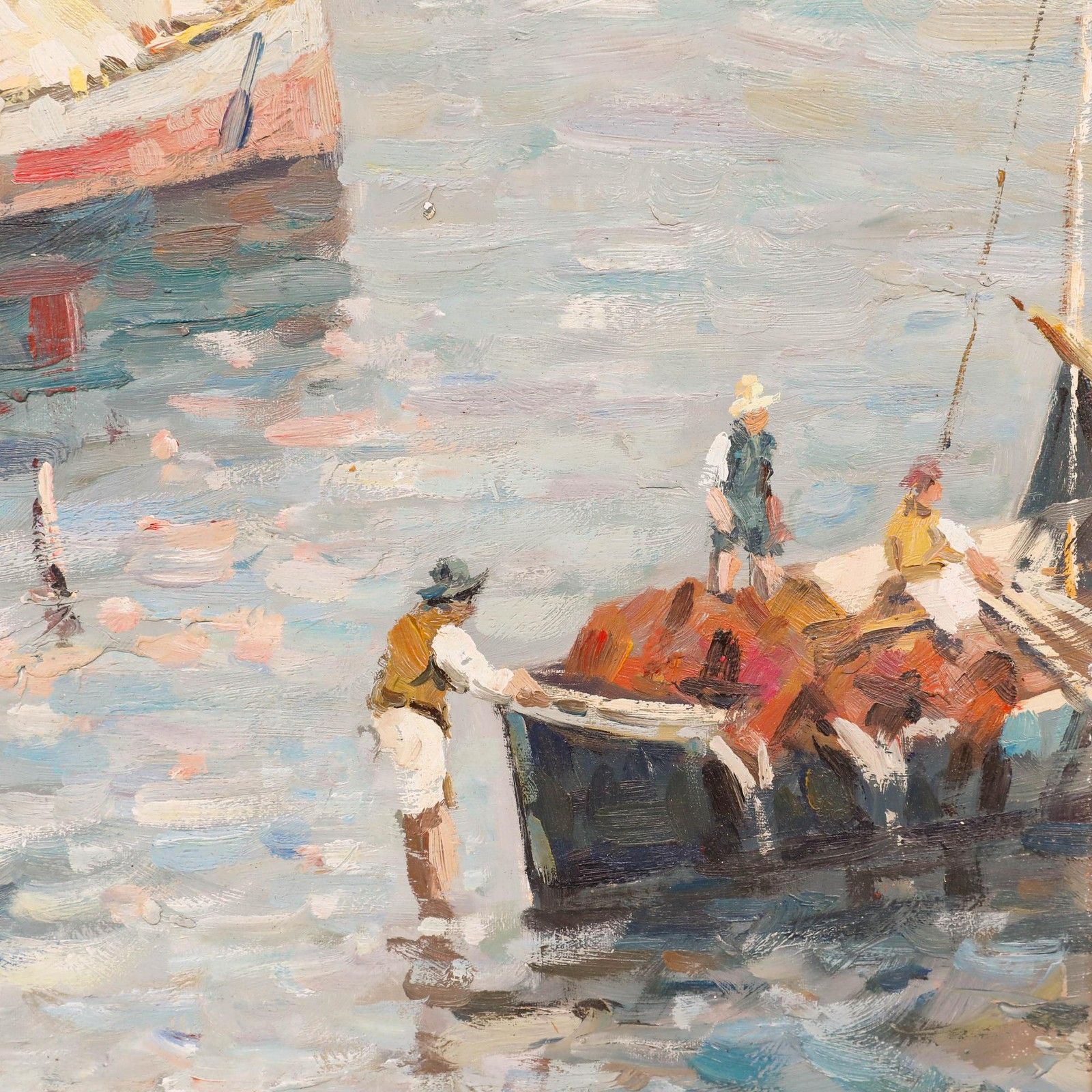 Jose Casanova (1933 1989) 20th Century Oil, Reflections On The Water photo Art