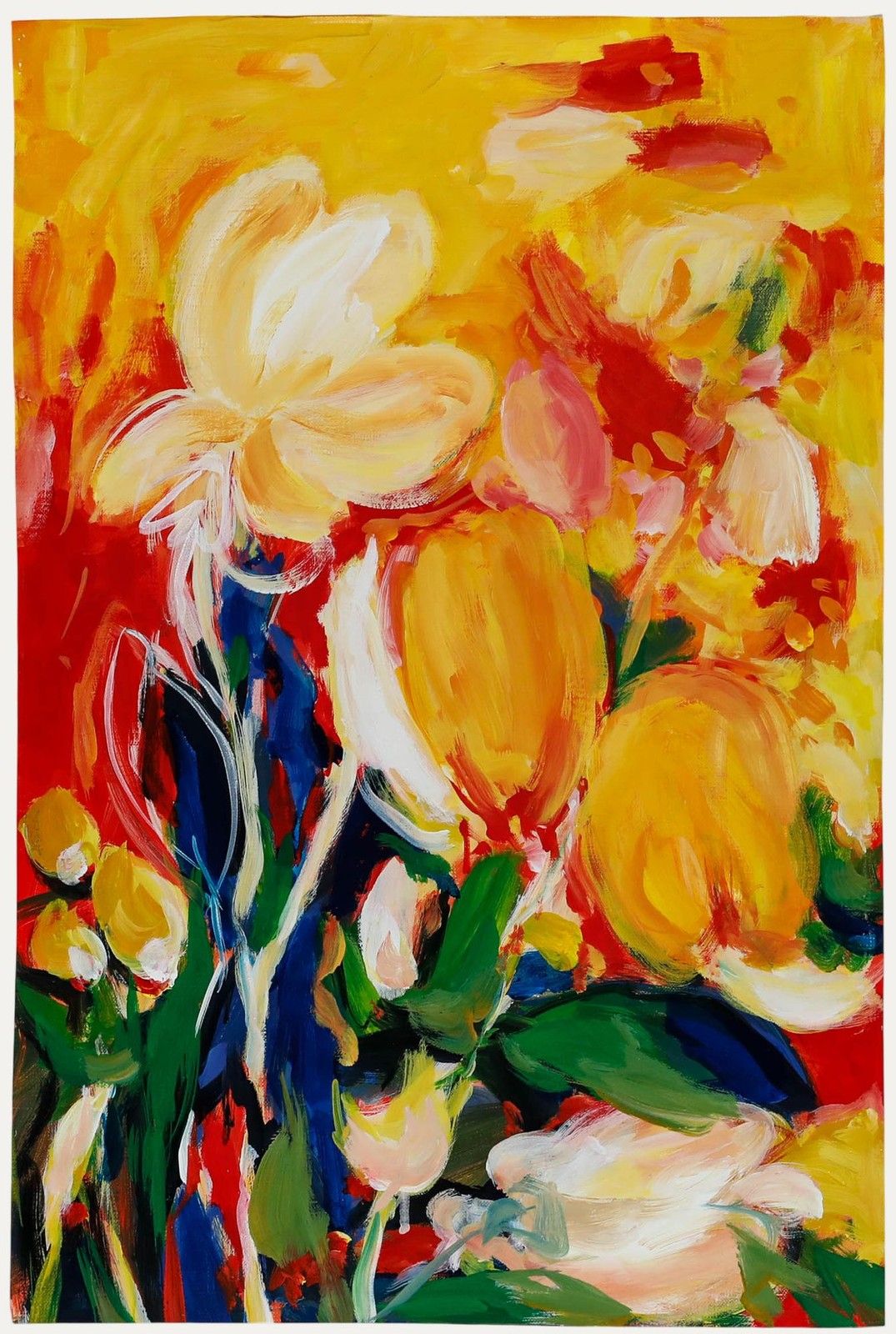 Erwin Steinhauser (1939 2023) Contemporary Acrylic, Blazing Tulips