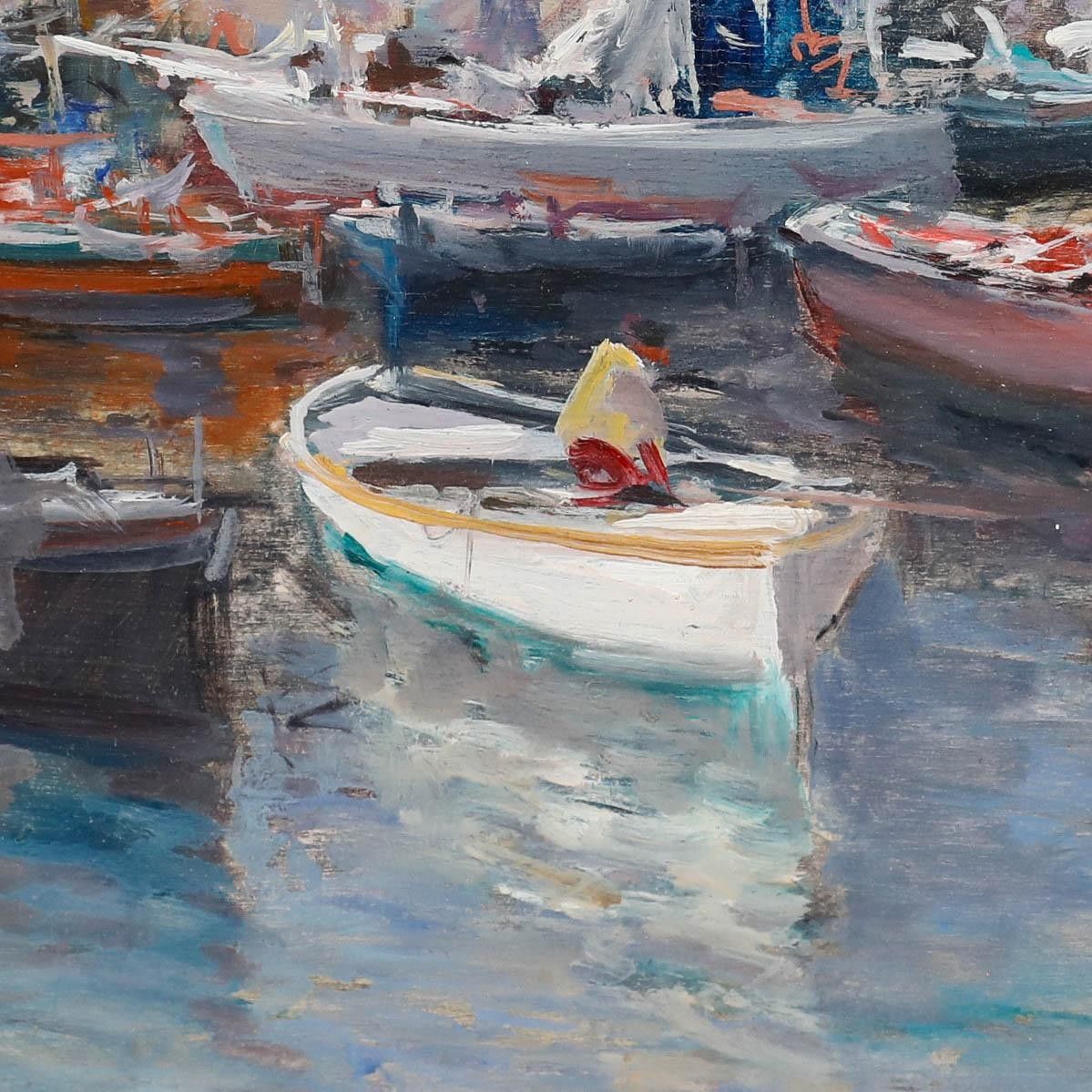 Vincenzo Laricchia (B.1940) Contemporary Oil, Naples In Technicolour photo Art