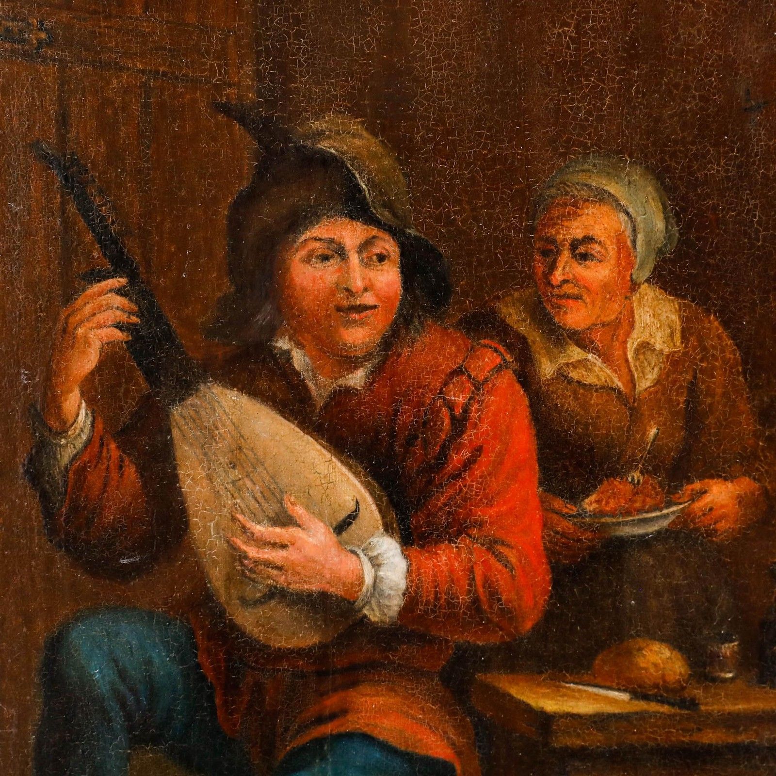 Manner Of David Teniers The Younger (1610 1690) Oil, The Lute Player photo Art
