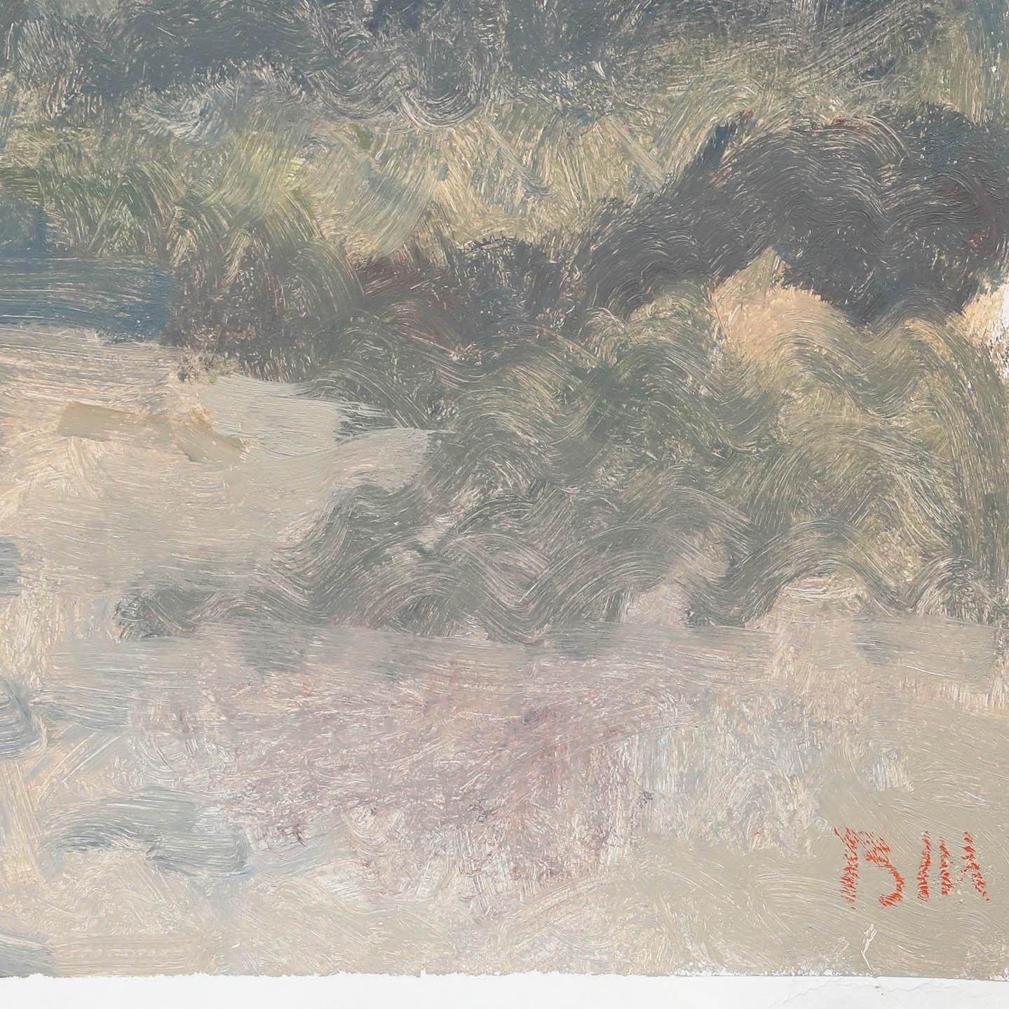 Bernard Myers (1925 2007) Contemporary Oil, Herculaneum II photo Art