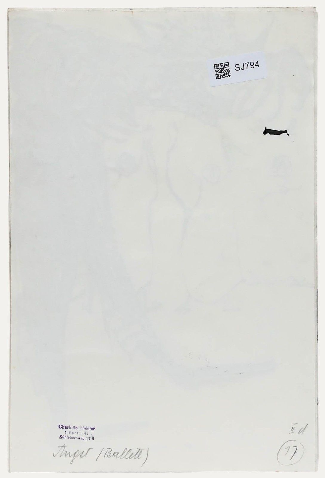 Charlotte Heister (1921 1998) Mid 20th Century India Ink, Praise photo for sale