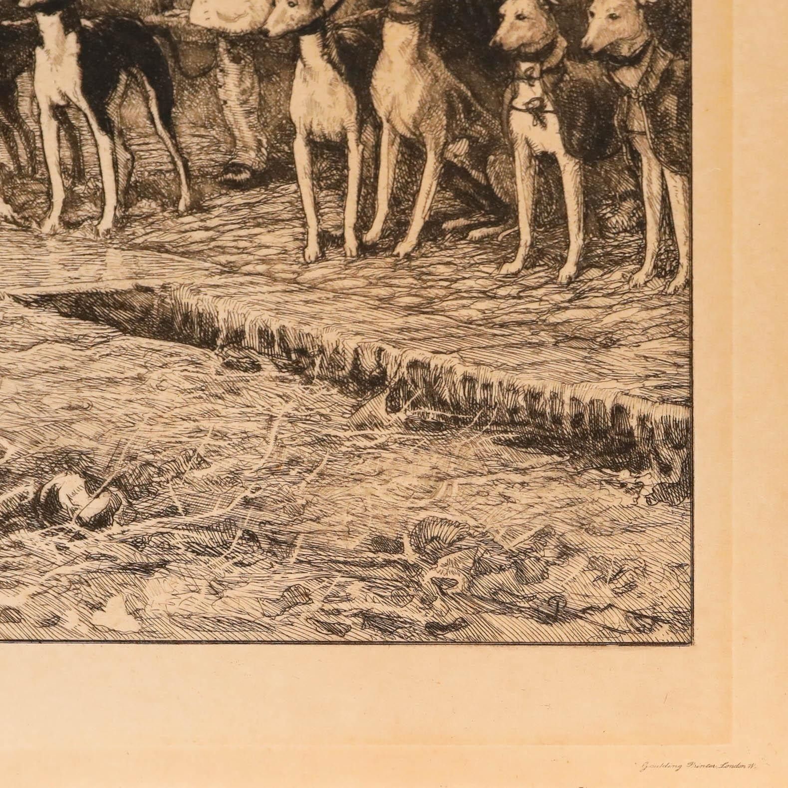 Robert Walker Macbeth Ra (1848 1910) 1903 Etching, Lady & The Lurchers photo 195.0