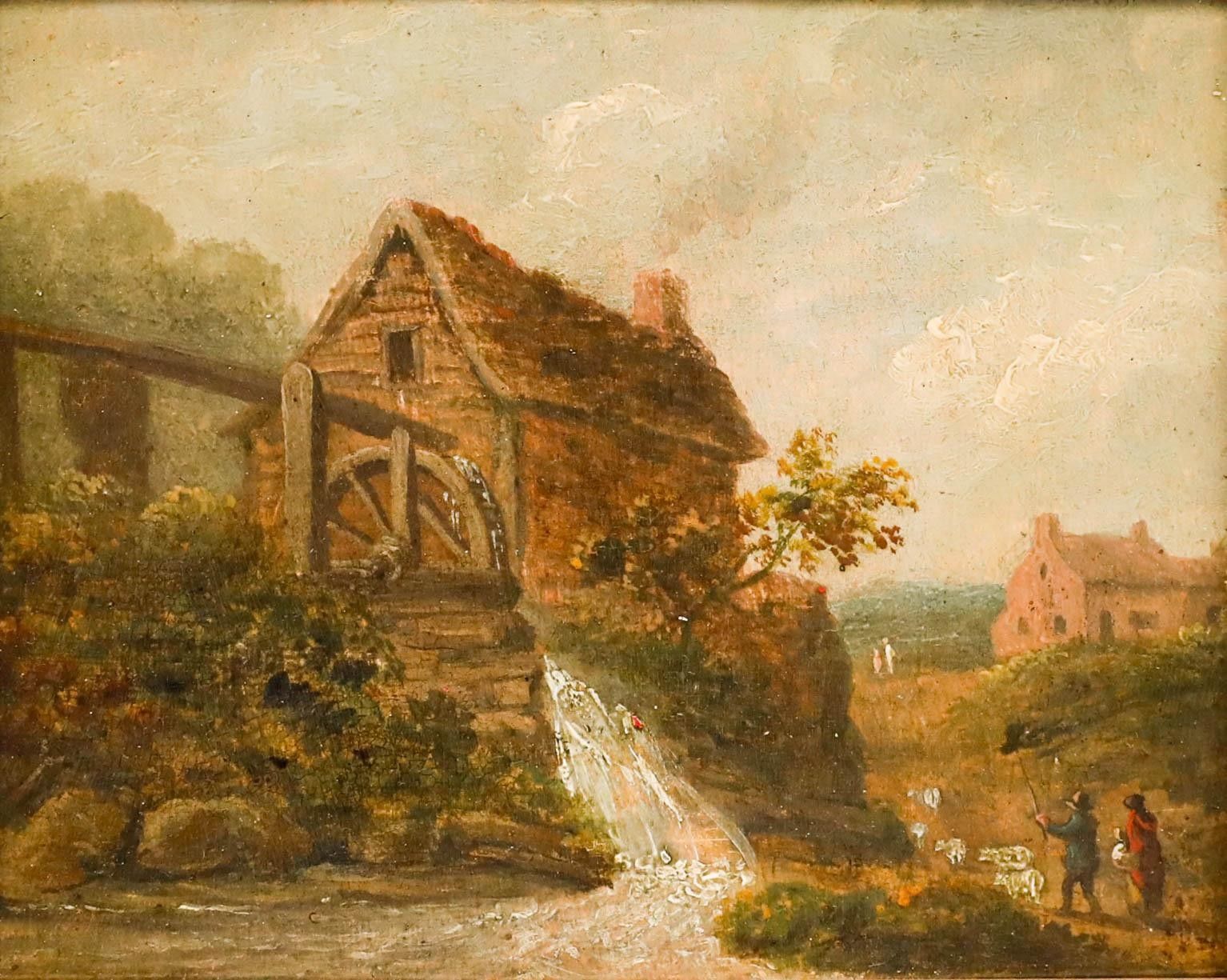 Manner Of Patrick Nasmyth 19th Century Oil, The Watermill photo furniture