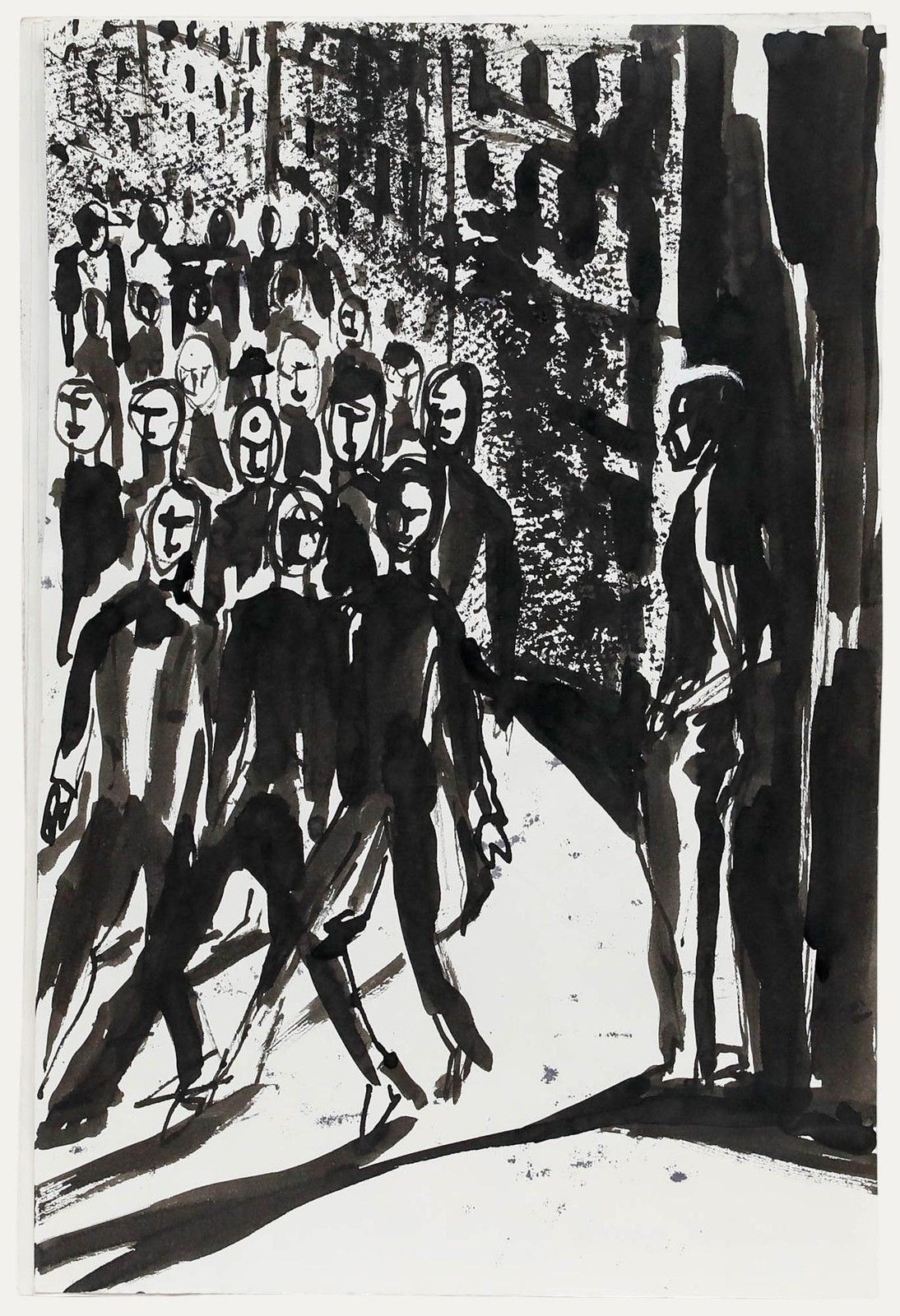 Charlotte Heister (1921 1998) Mid 20th Century India Ink, Army