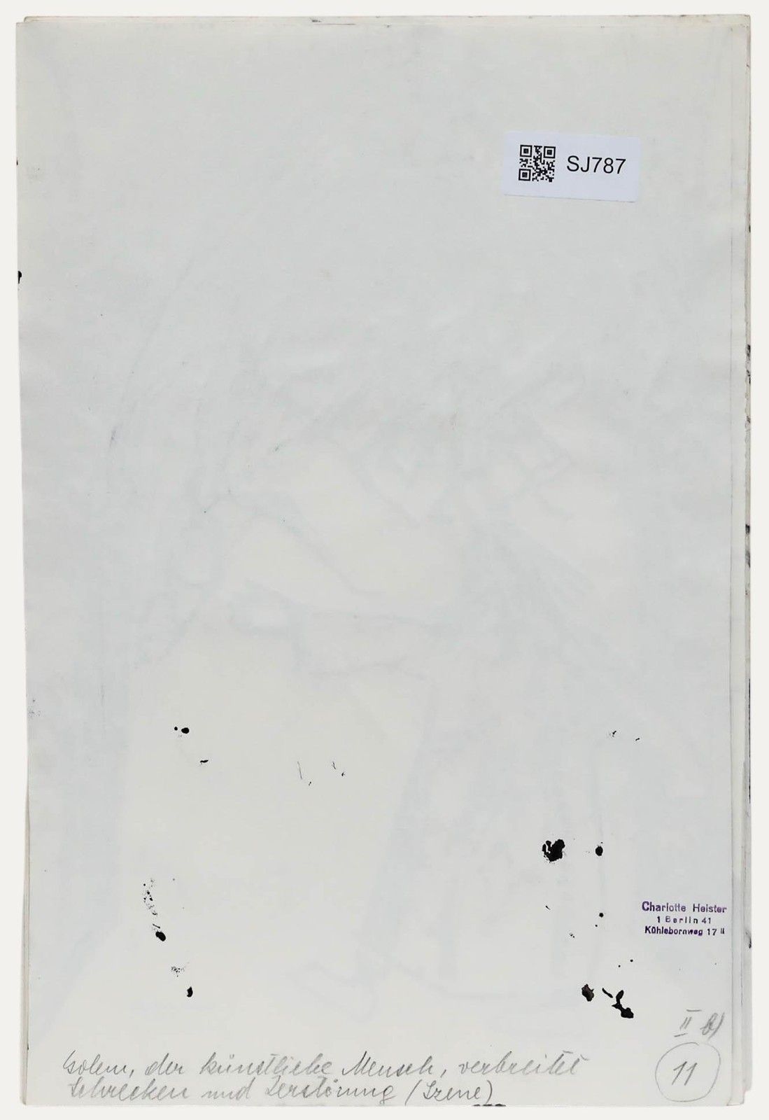 Charlotte Heister (1921 1998) Mid 20th Century India Ink, Scramble photo for sale