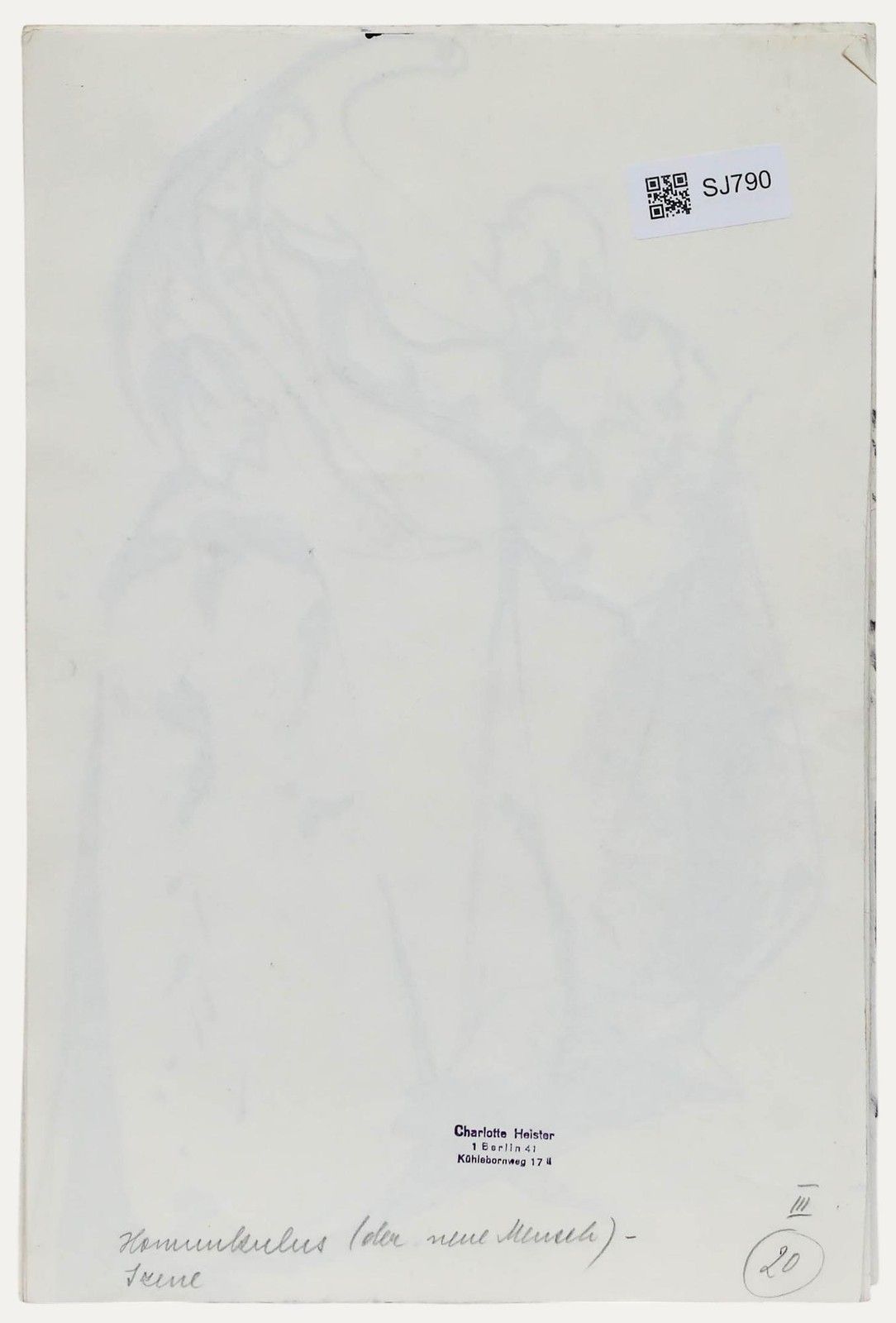 Charlotte Heister (1921 1998) Mid 20th Century India Ink, The Circle photo for sale