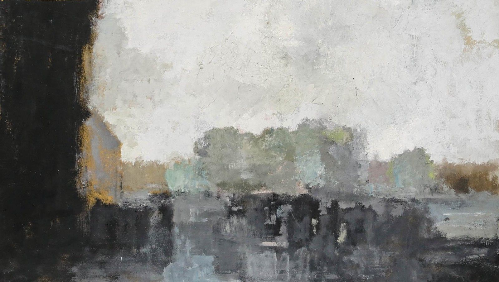 Bernard Myers (1925 2007) 20th Century Oil, A Cloudy Day photo furniture