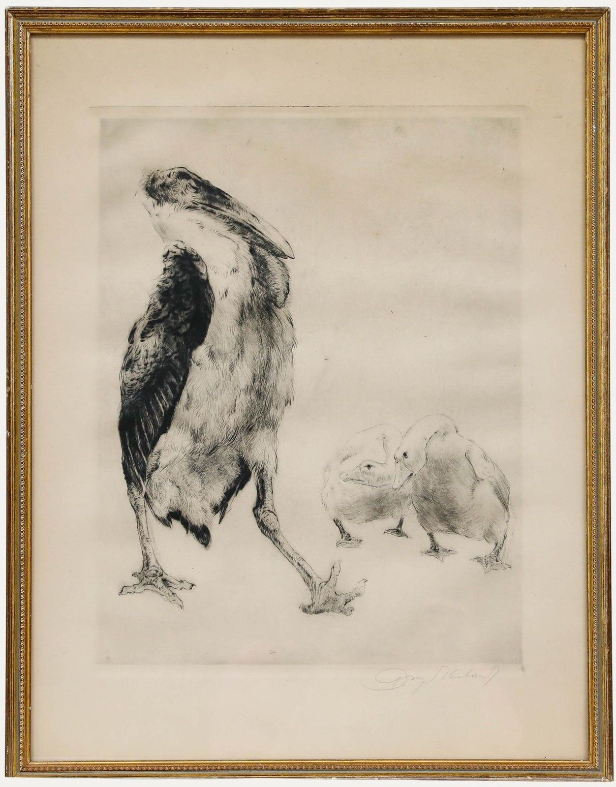 Kurt Meyer Eberhardt (1895 1977) Early 20th Century Etching, The Meeting