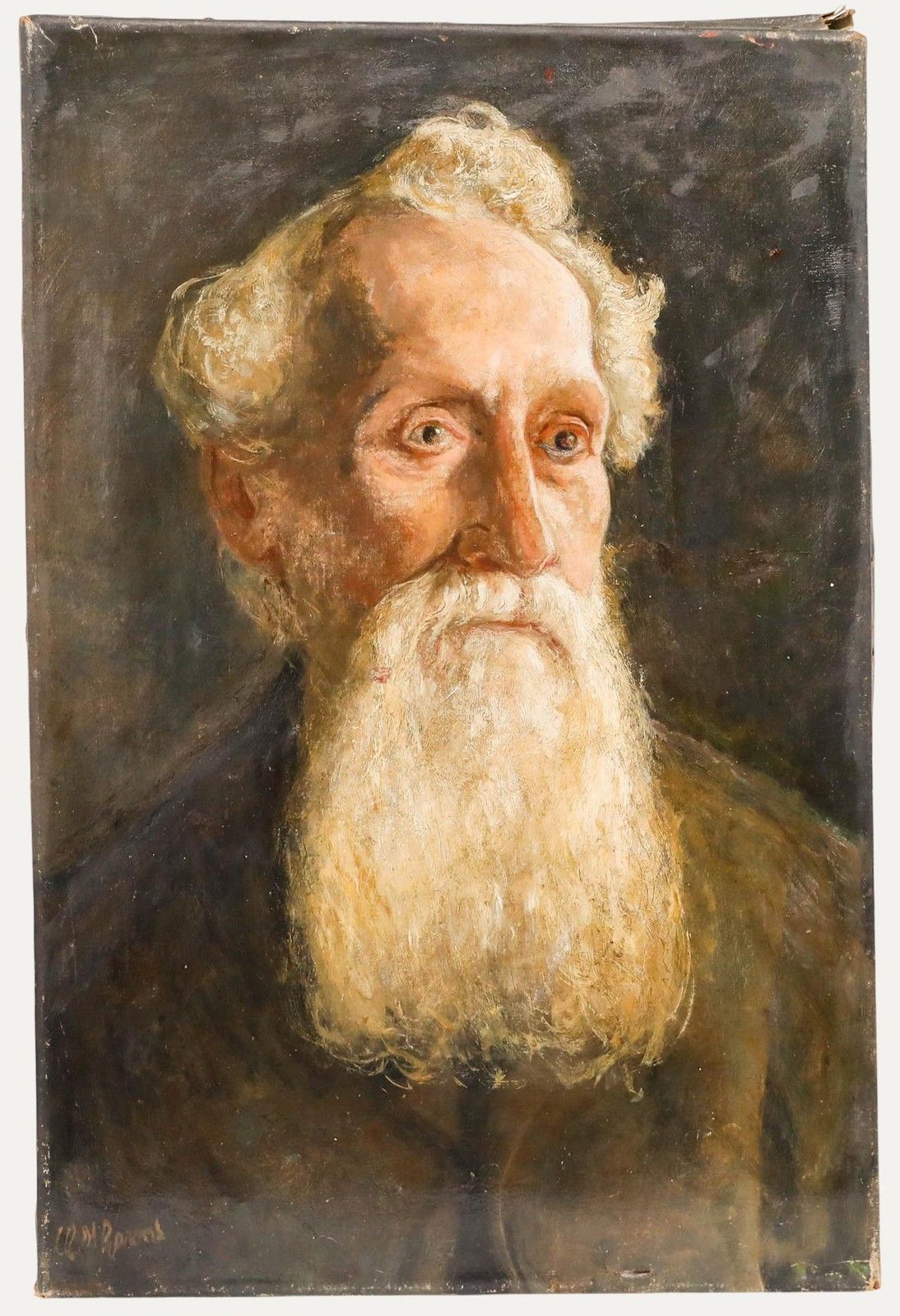 Coenraad Matthias Garms (1863 1944) Dutch Oil, Portrait Of A Bearded Man