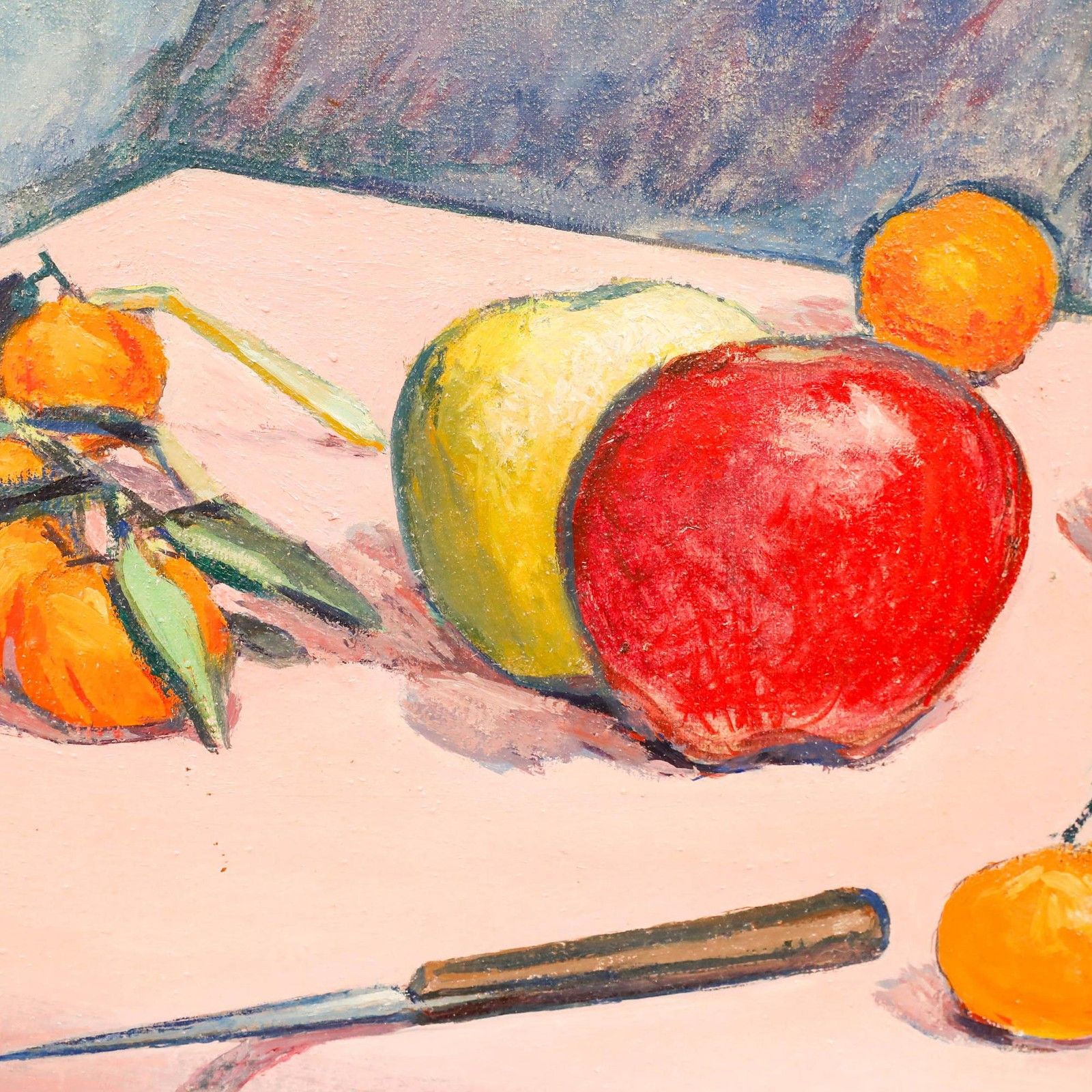 Georges Eugene Delhomme (1904 1989) 1979 Oil, The Fruit Table photo Art