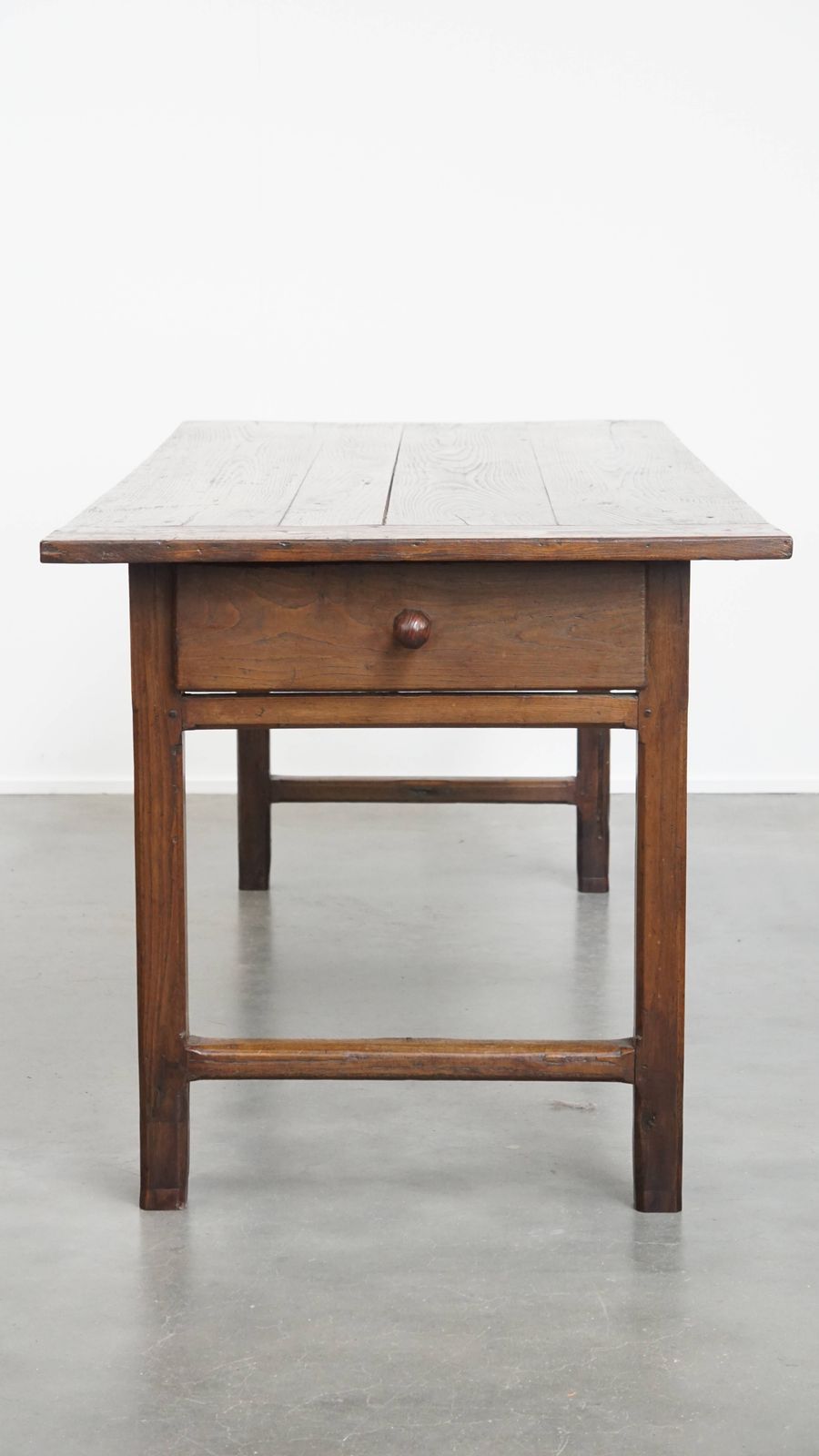 Beautiful Original Antique French Farm Chestnut Wood Dining Table For 4 To 6 People With Two Drawers From The Early 19th Century photo 2548.0
